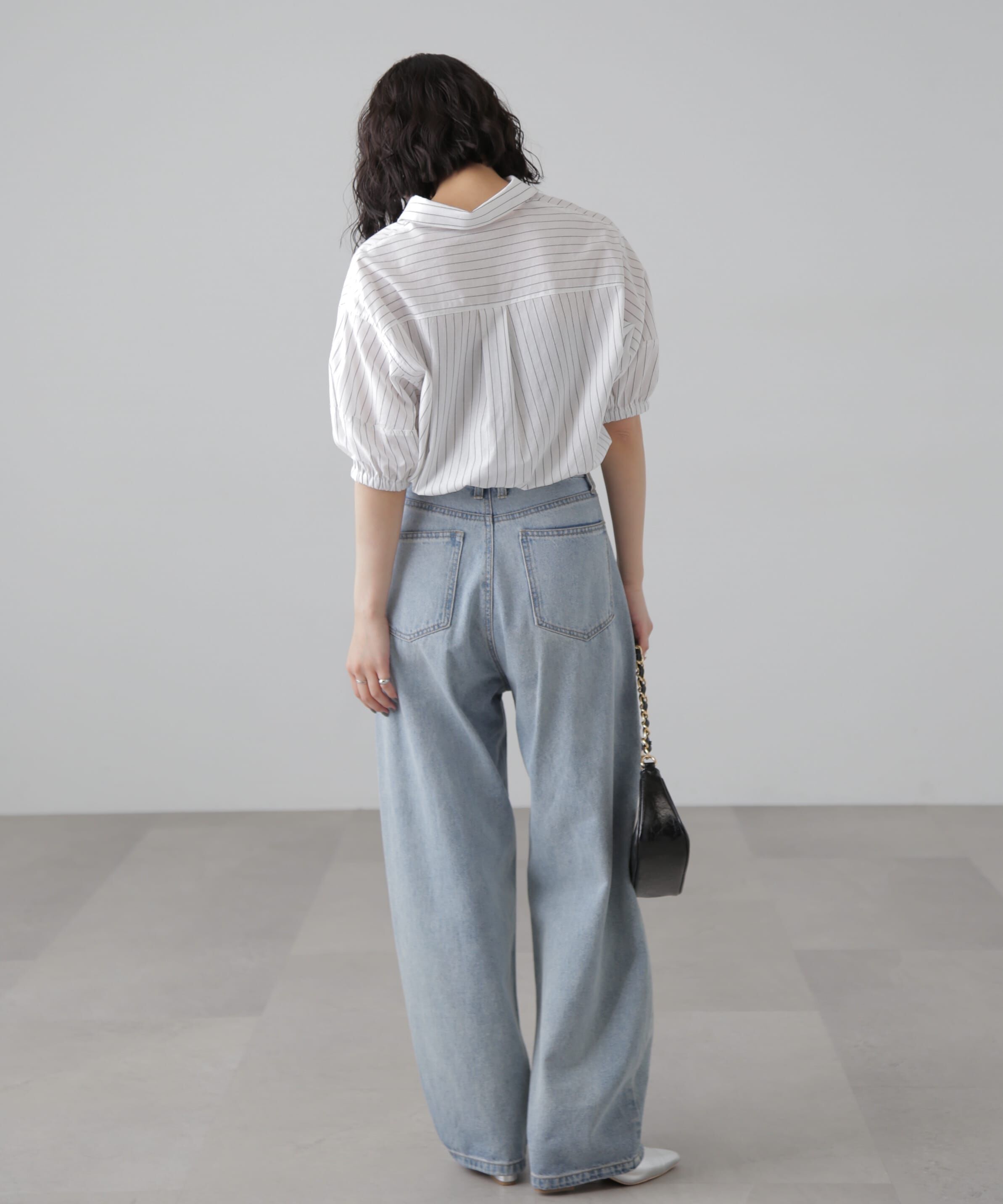  「裾ドロスト半袖ブラウス」|シャツ・ブラウス|