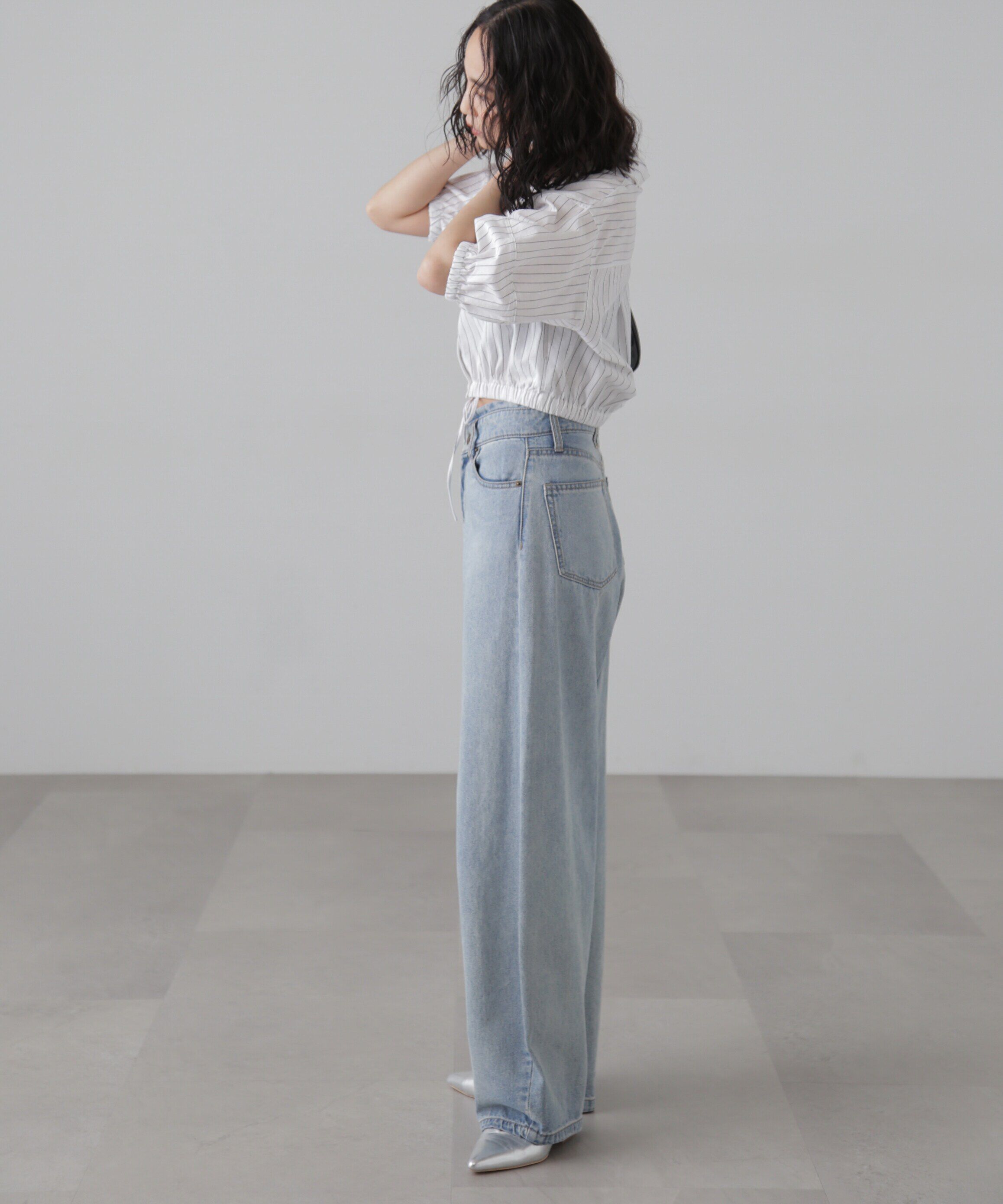  「裾ドロスト半袖ブラウス」|シャツ・ブラウス|