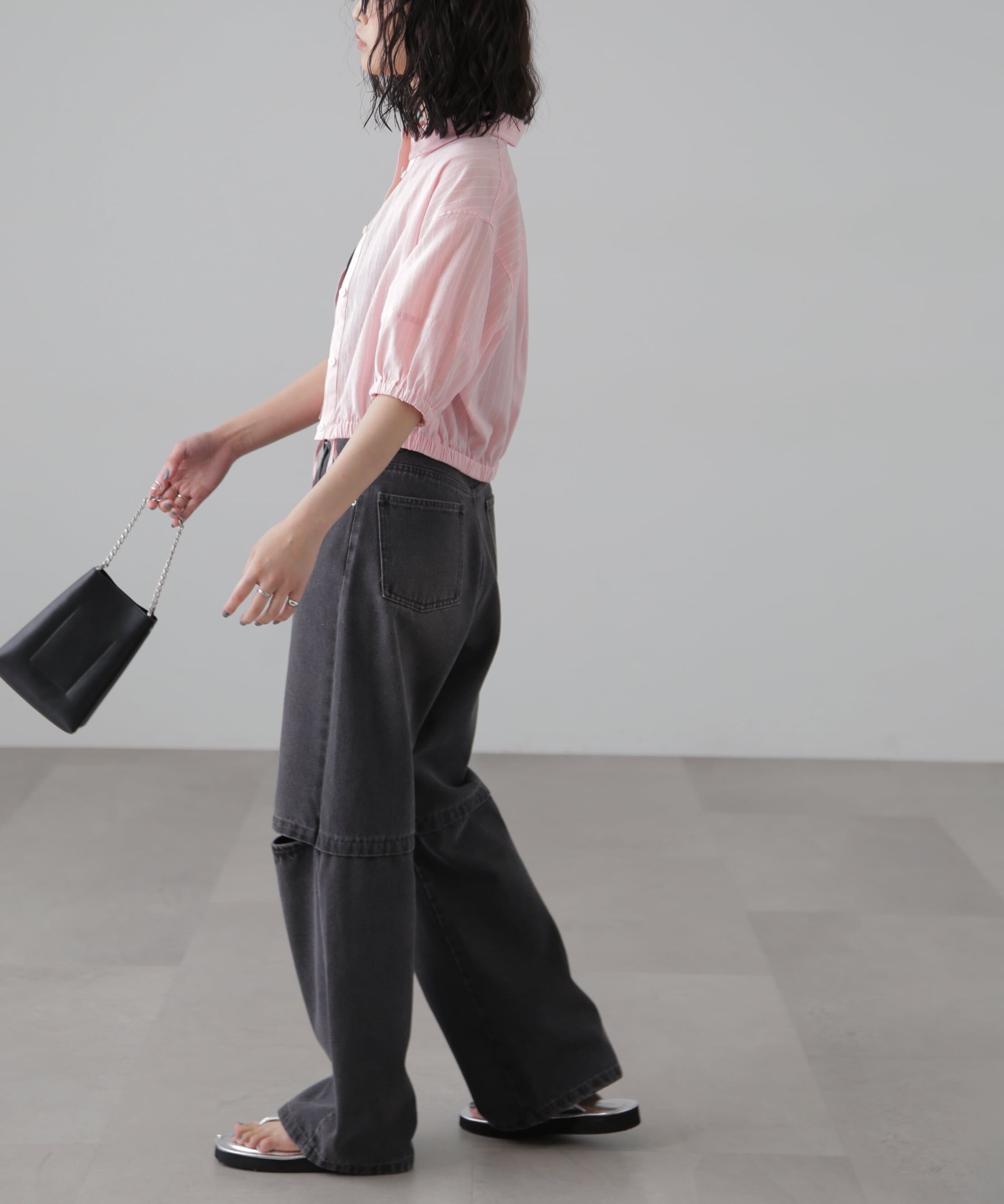  「裾ドロスト半袖ブラウス」|シャツ・ブラウス|