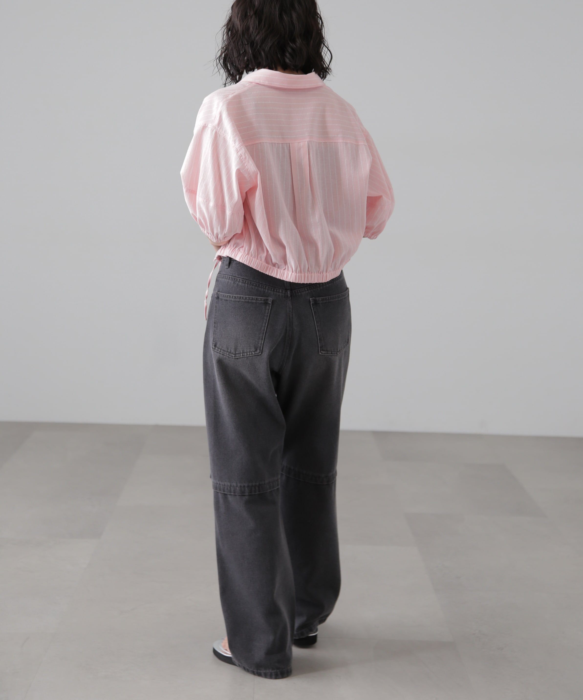  「裾ドロスト半袖ブラウス」|シャツ・ブラウス|