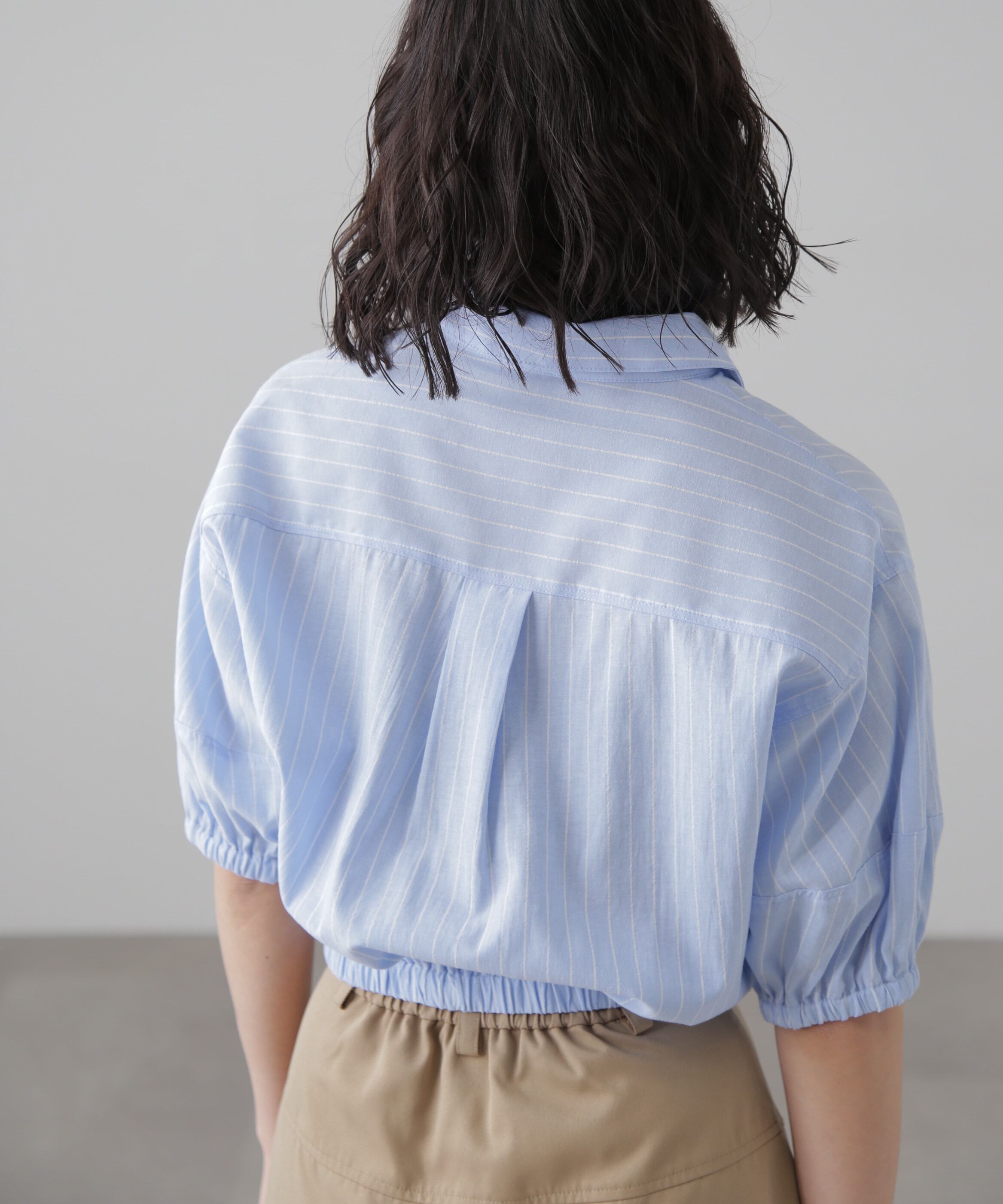  「裾ドロスト半袖ブラウス」|シャツ・ブラウス|