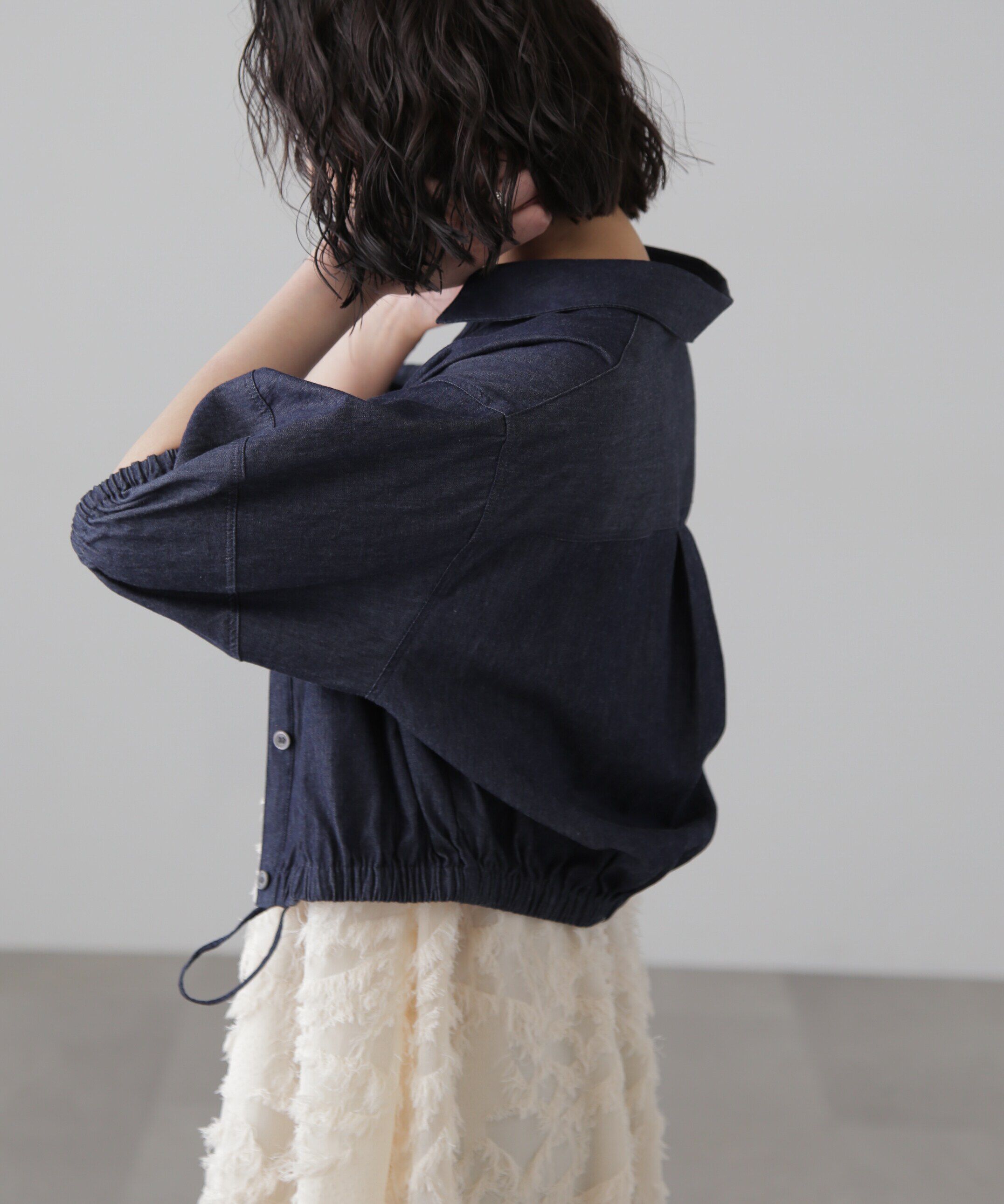  「裾ドロスト半袖ブラウス」|シャツ・ブラウス|