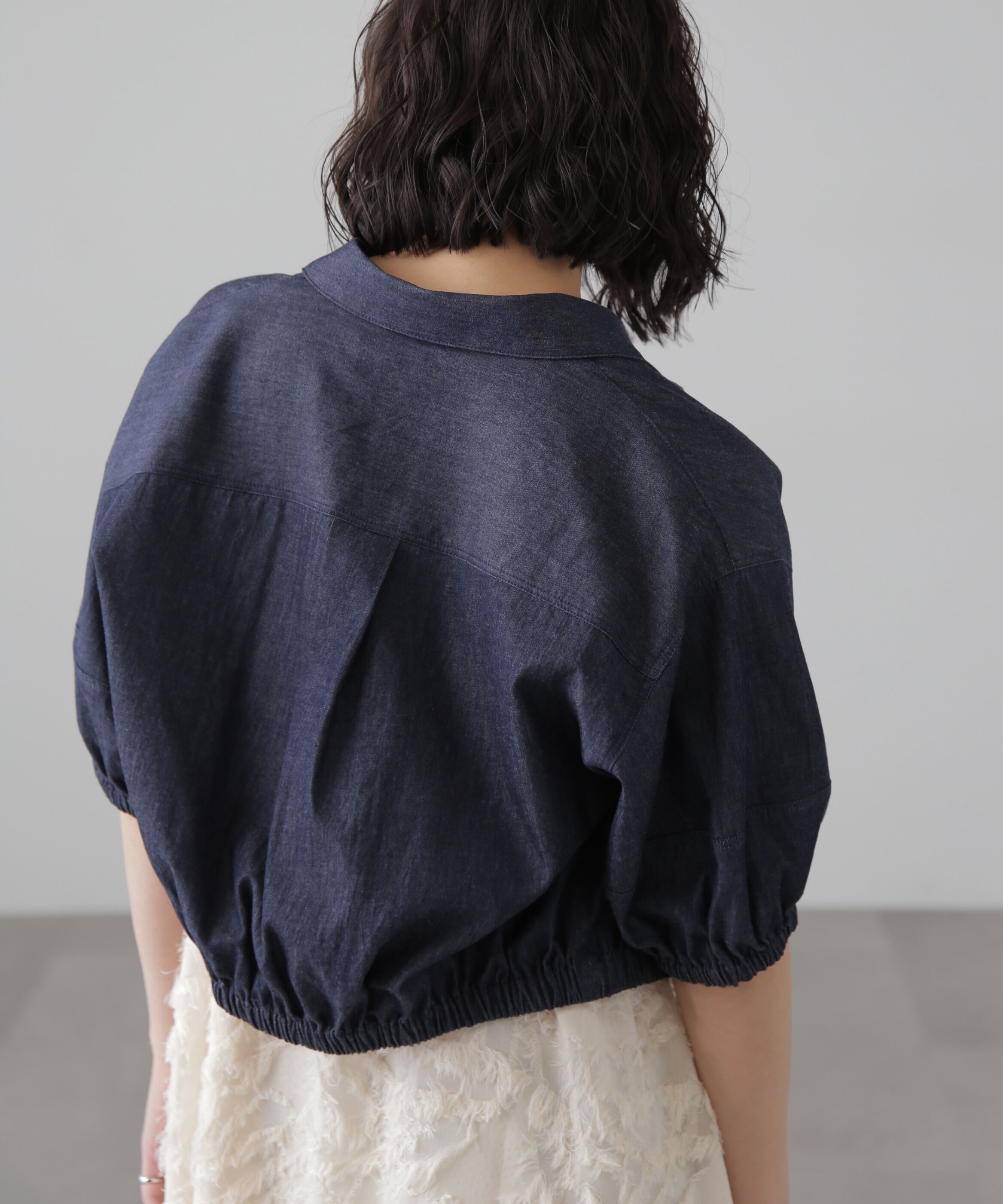  「裾ドロスト半袖ブラウス」|シャツ・ブラウス|