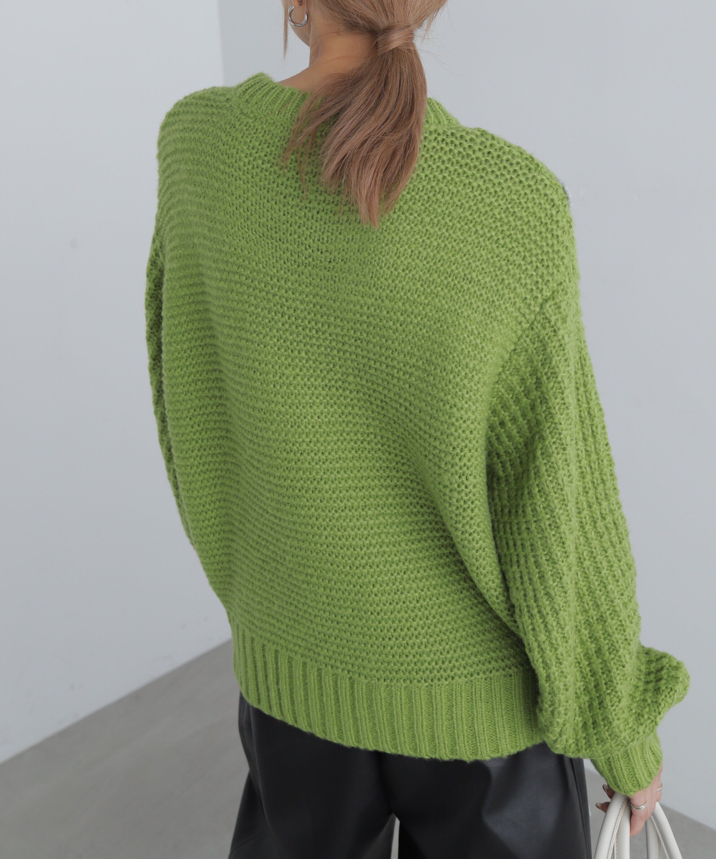  「配色ステッチニットプルオーバー」|ニット・セーター|