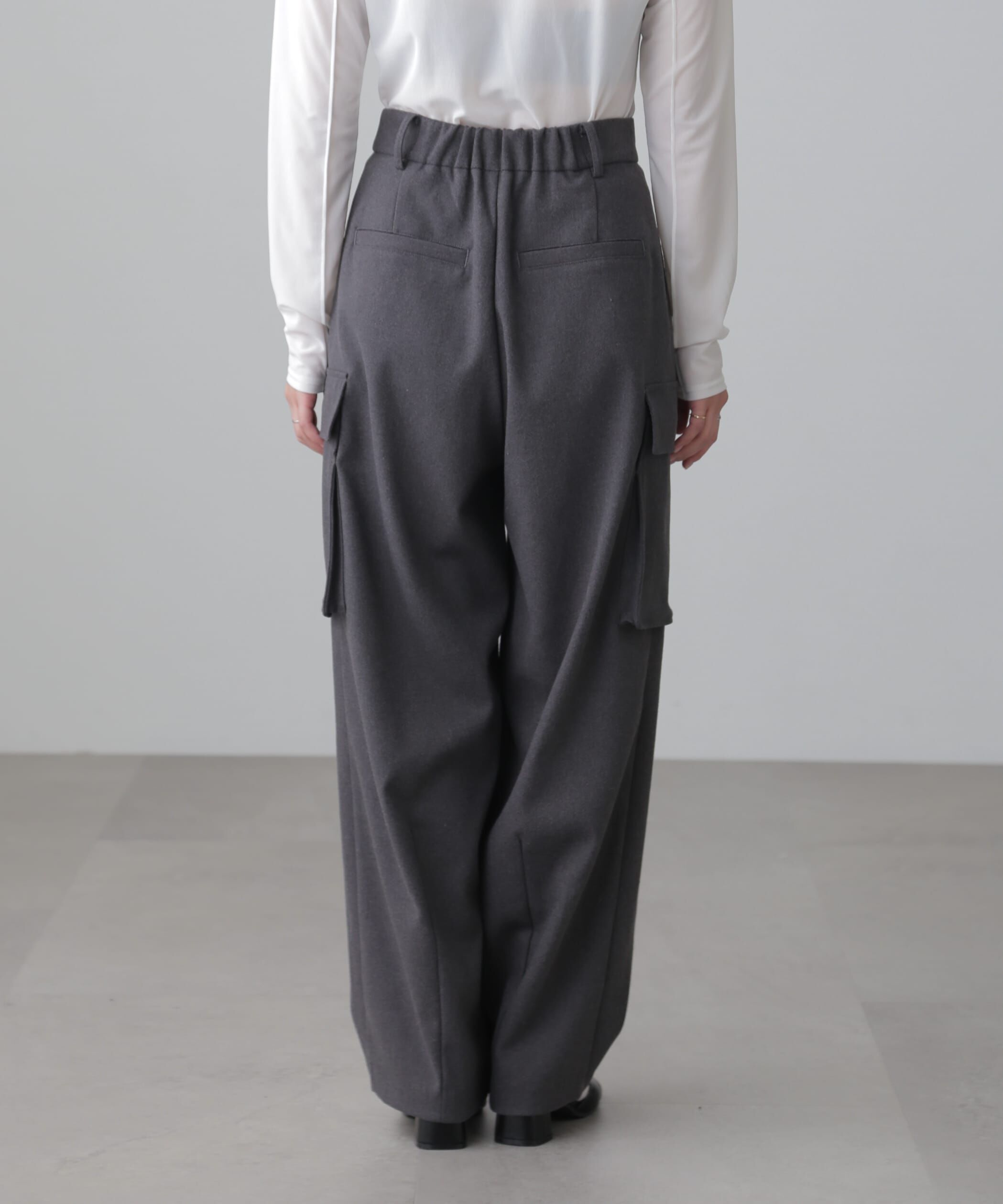  「ウールライクカーゴワイドパンツ」|その他|