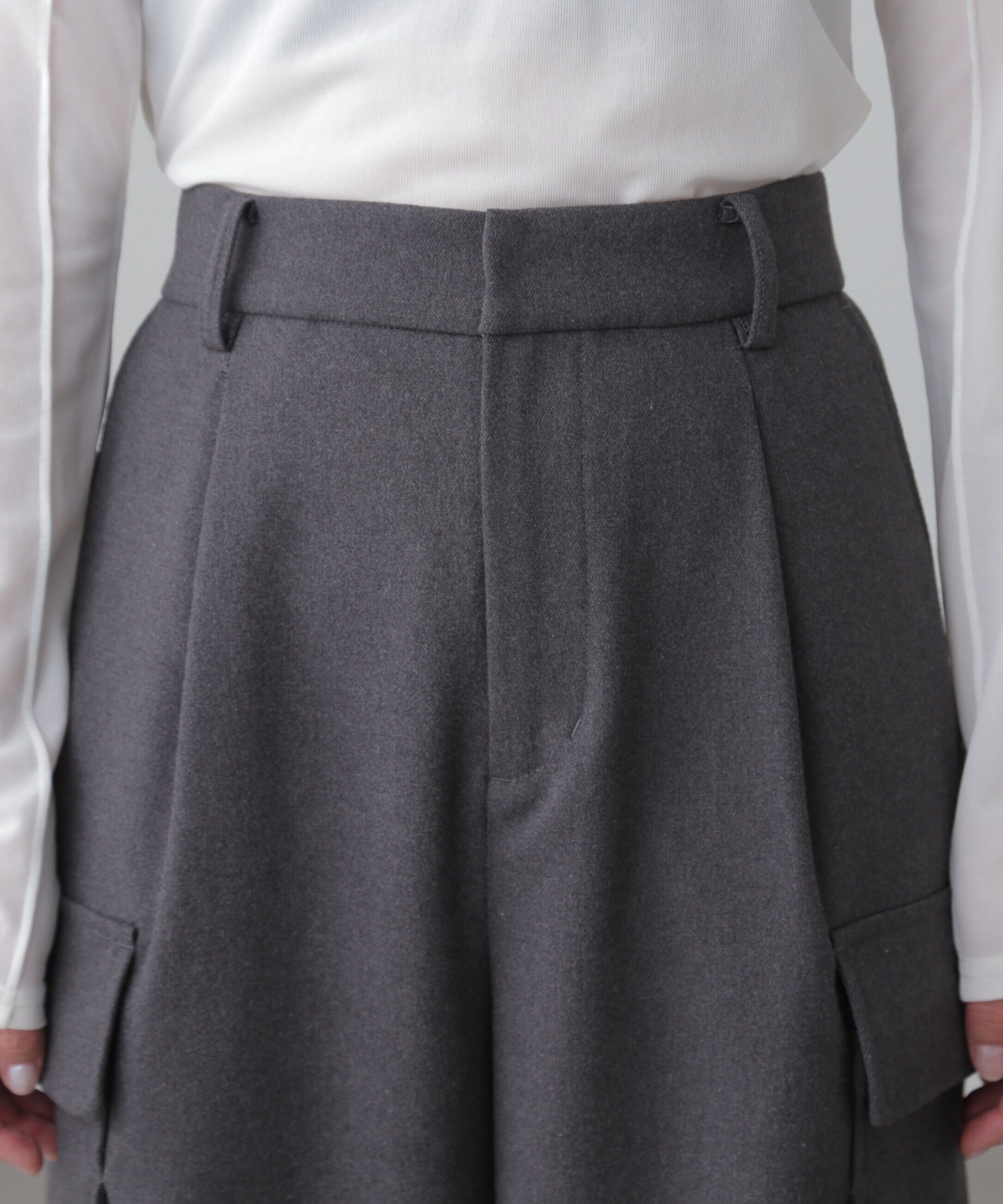  「ウールライクカーゴワイドパンツ」|その他|