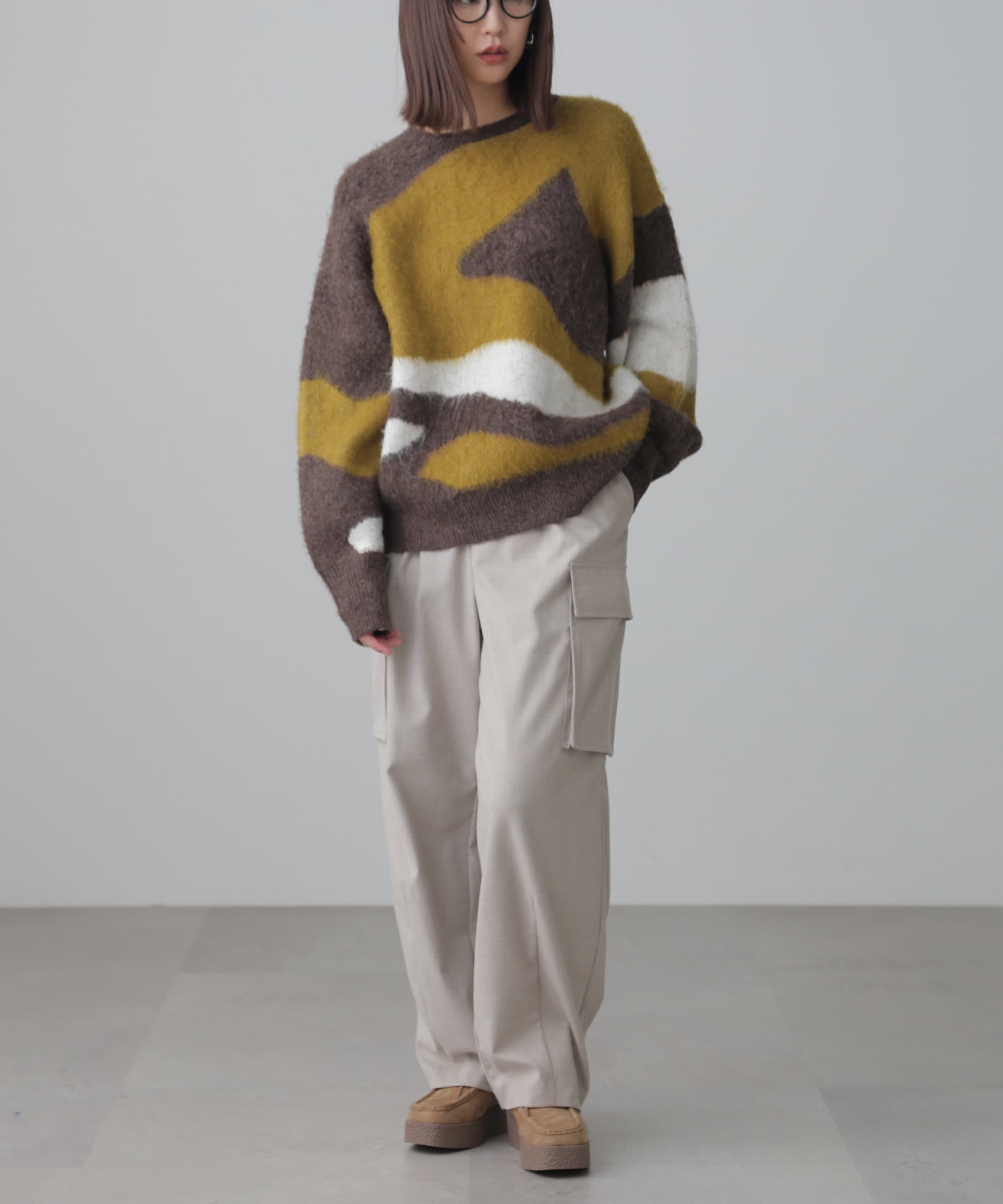  「ウールライクカーゴワイドパンツ」|その他|