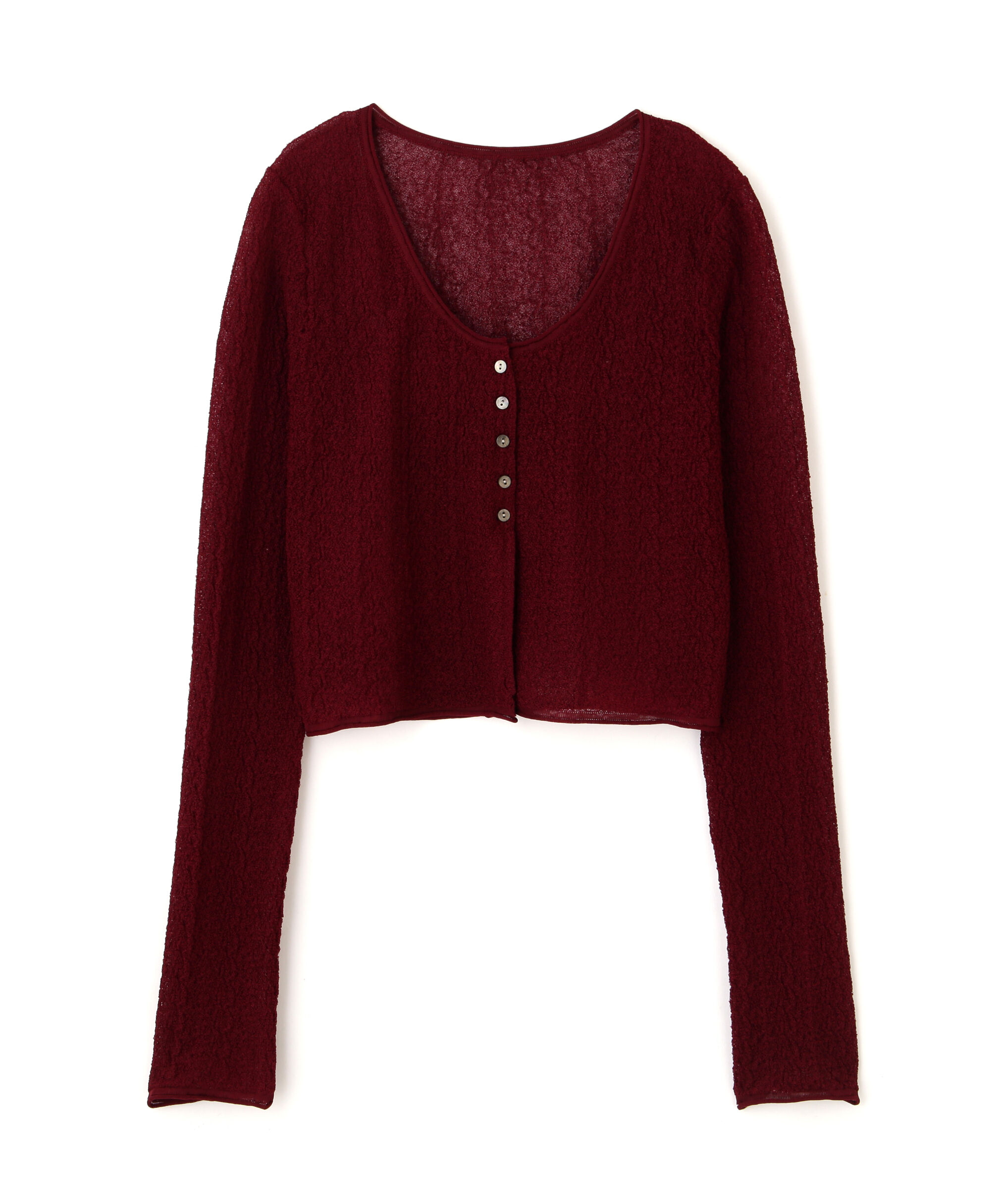  「シアーラウンドネックニットカーディガン」|ニット・セーター|