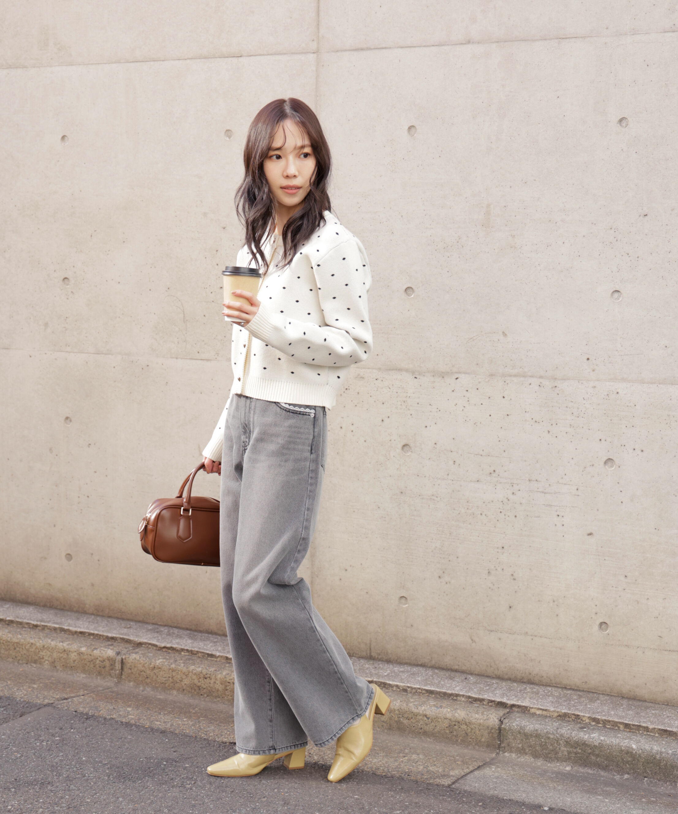  「[低身長サイズ/Sシリーズ]レーストリミングワイドストレートデニムパンツ」|その他|