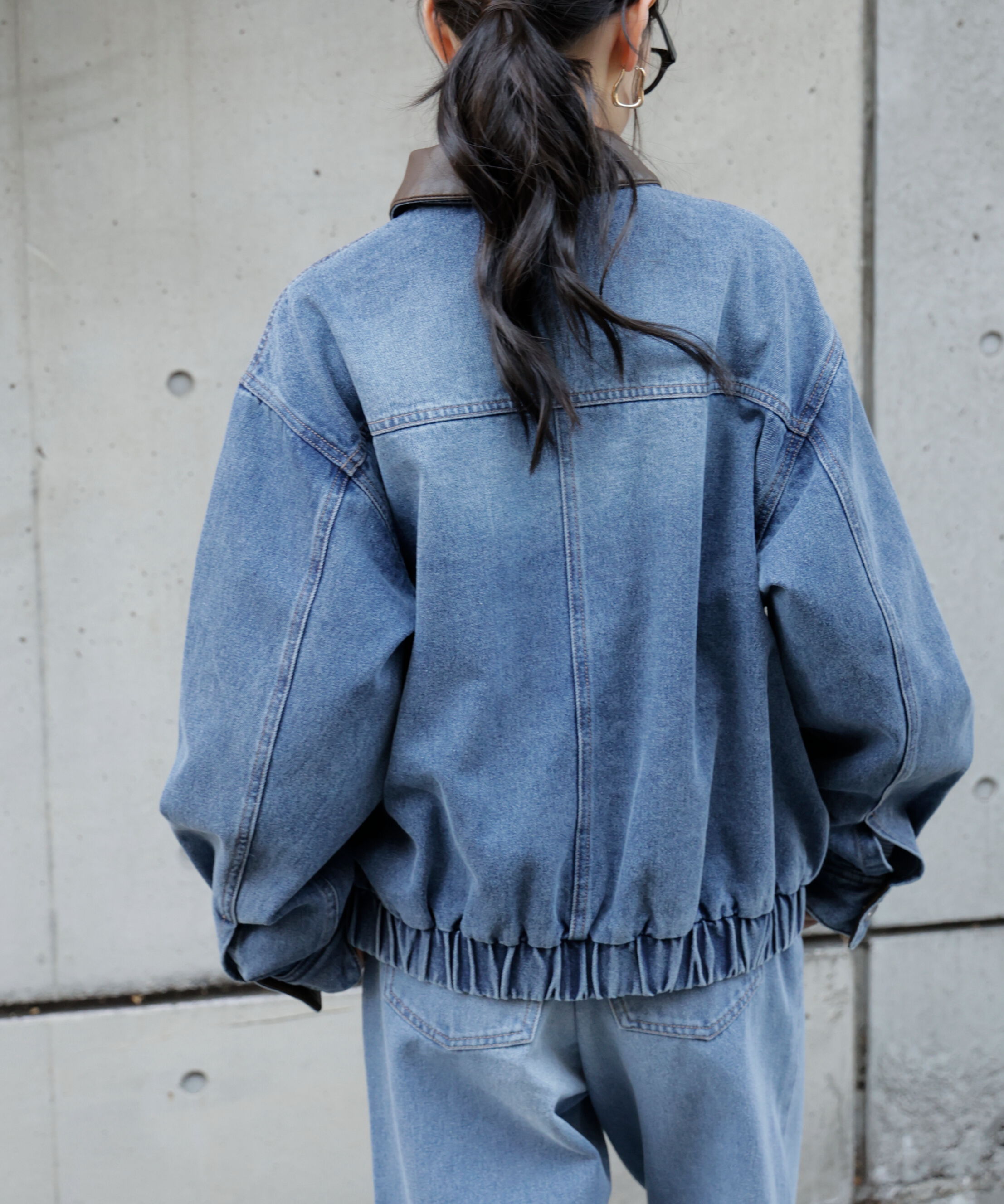  「バイカラーワークジャケット」|ブルゾン・スタジャン|