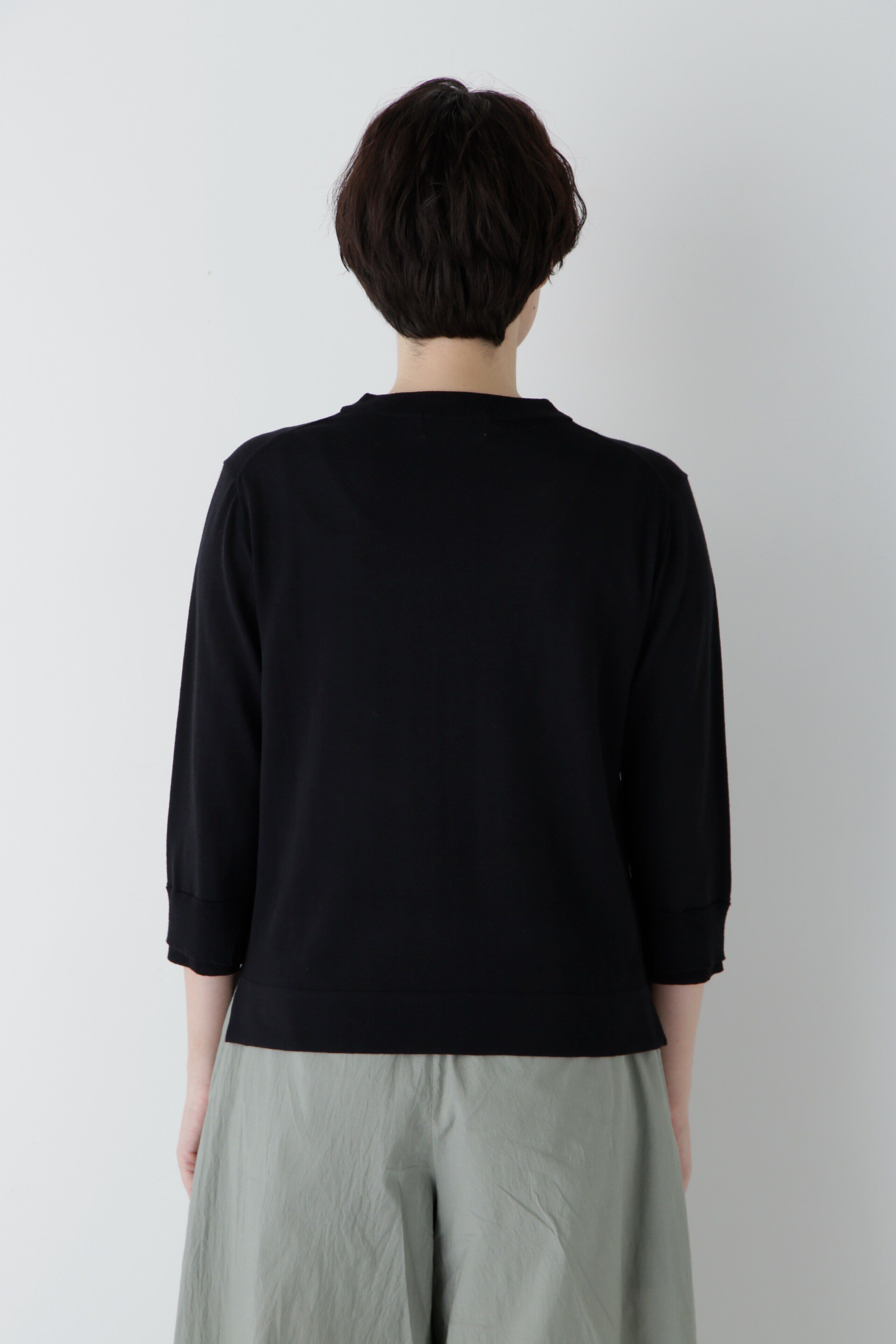  「◆【ウォッシャブル・UVカット】コットン混モックネックプルオーバー」|ニット・セーター|