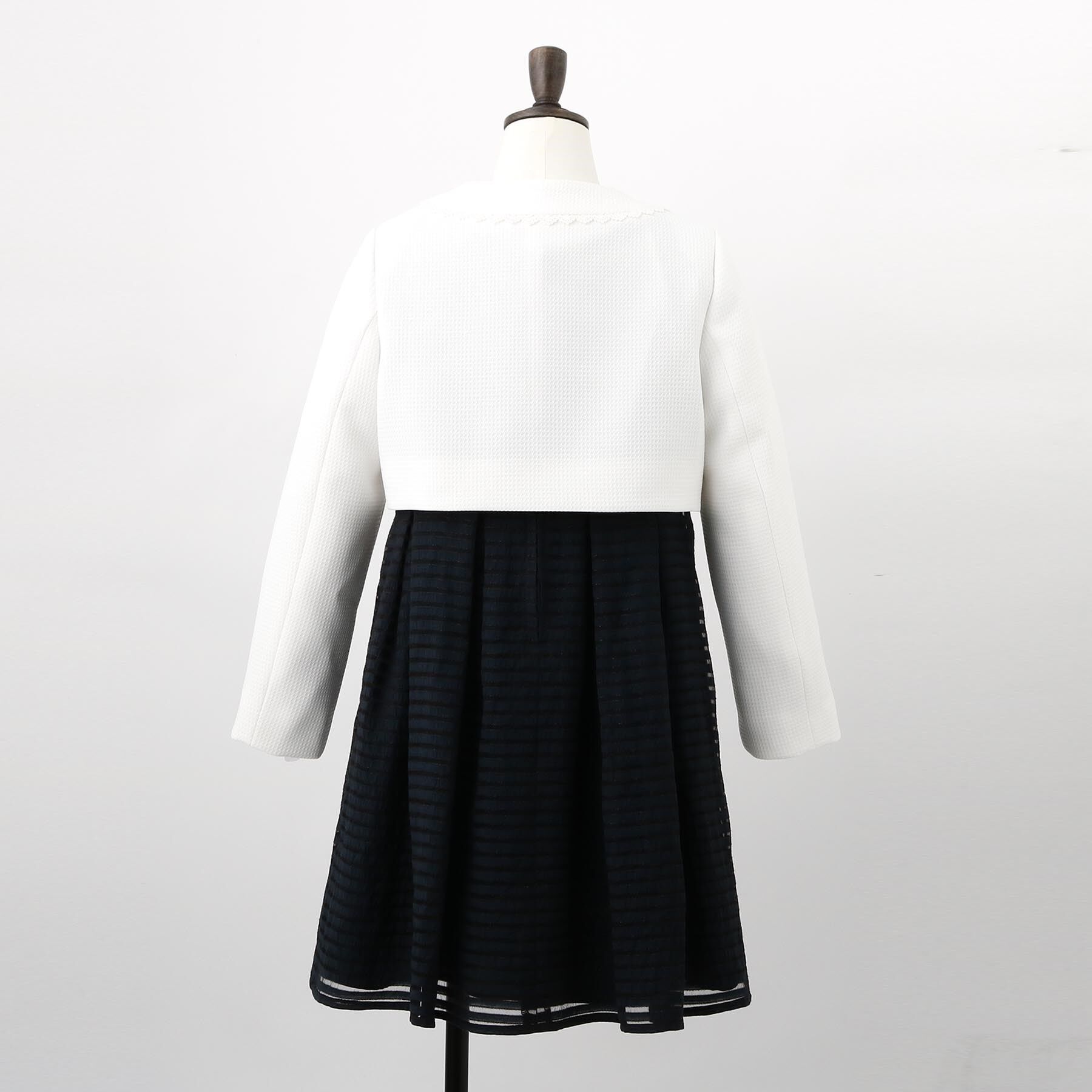 SHOO･LA･RUE「【110-130cm/3点セット/セレモニー/入卒】シアーボーダーワンピース」|その他|