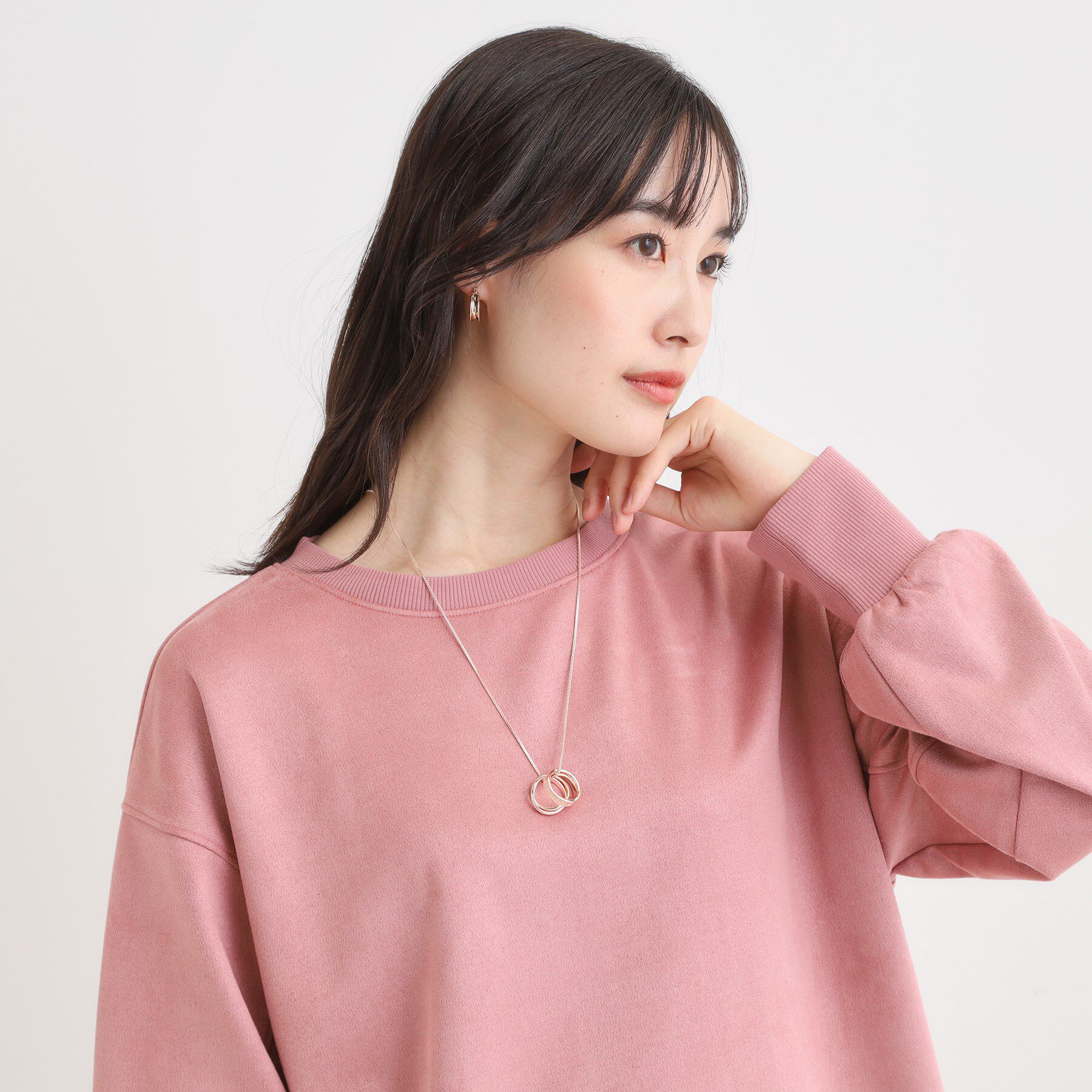 SHOO･LA･RUE「ラメエポリングネックレス」|ネックレス|