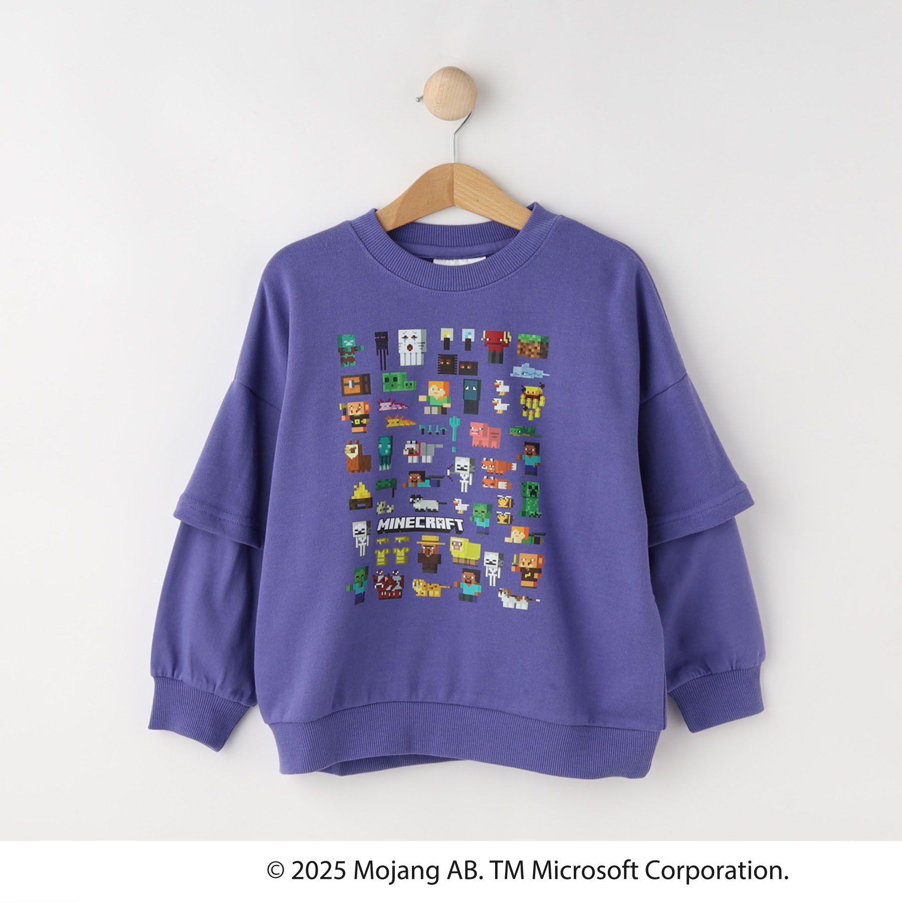 SHOO･LA･RUE「【マインクラフト】アソートプリントスウェット」|その他|パープル(082)