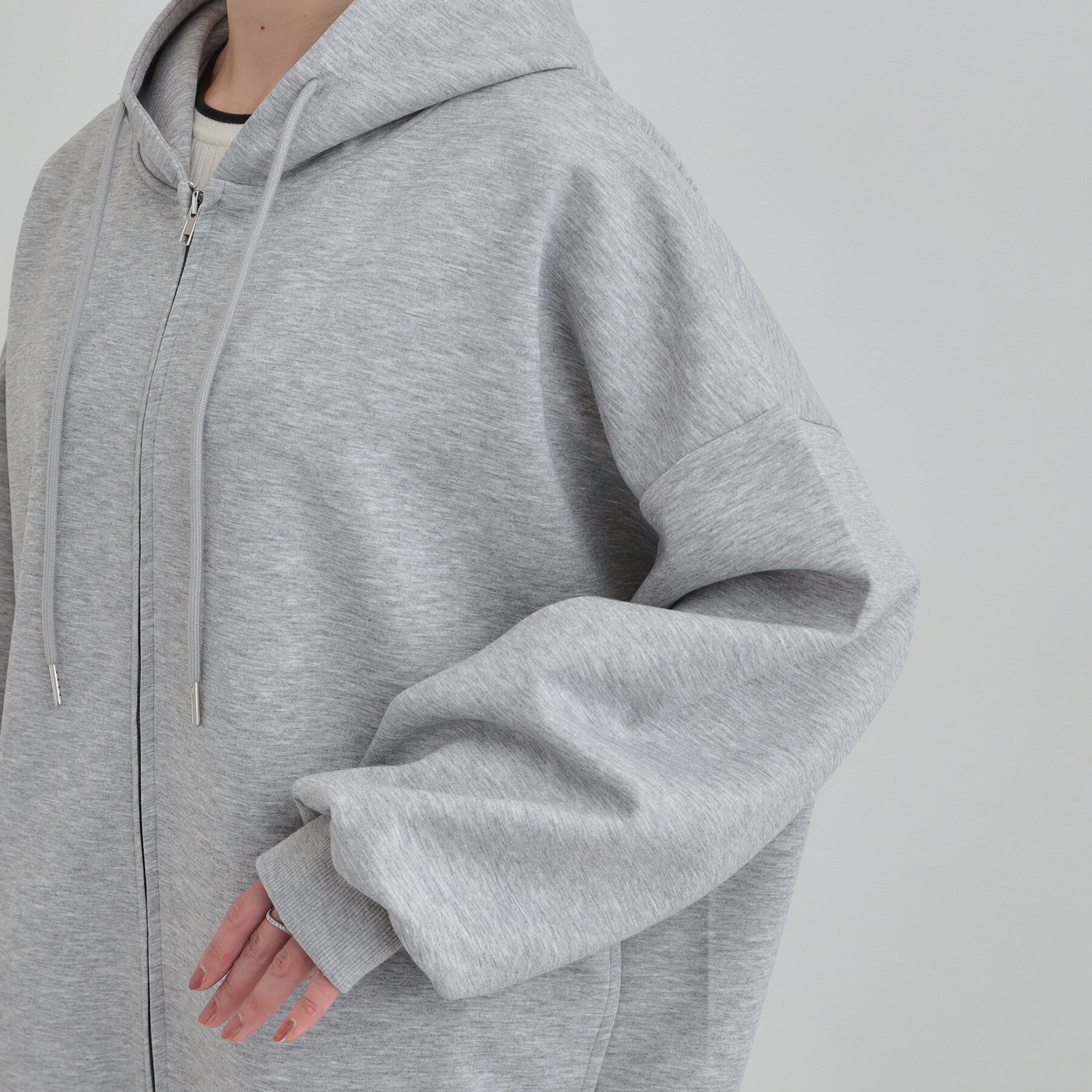 SHOO･LA･RUE「【セットアップ可/なめらかタッチ】オーバーサイズゆるパーカ」|パーカー|