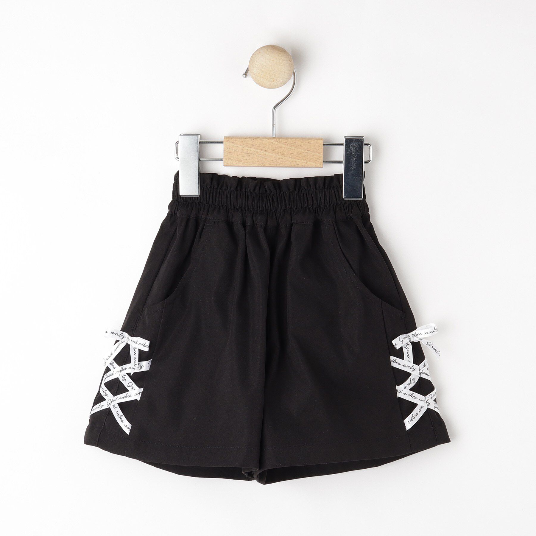 SHOO･LA･RUE「【100-150cm】サイドレースアップショートパンツ」|キュロット|