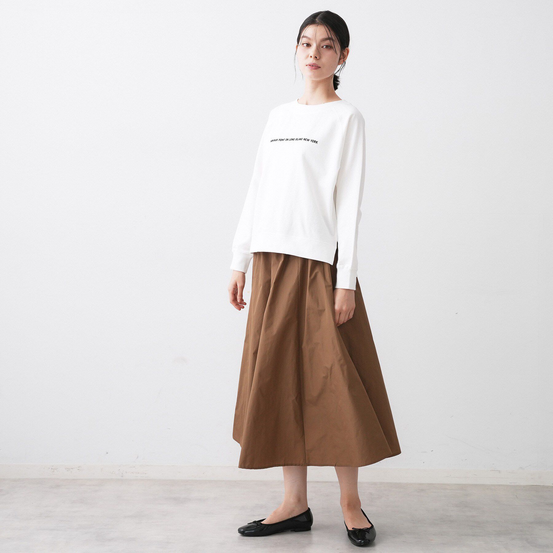 Dessin「【洗える】ラグラン切り替えミニロゴカットソー」|Tシャツ・カットソー|