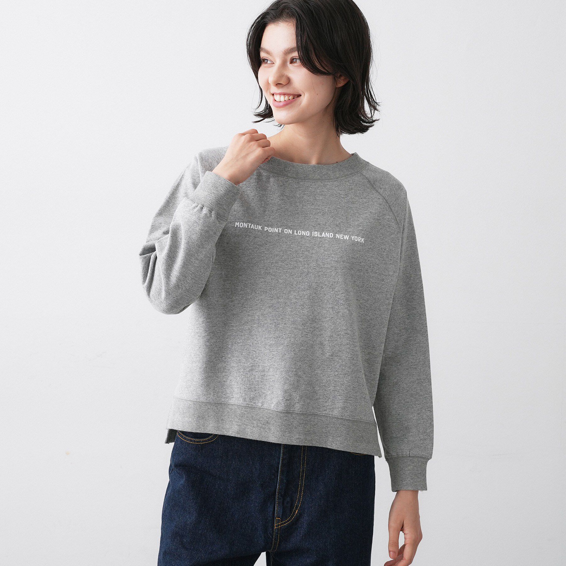 Dessin「【洗える】ラグラン切り替えミニロゴカットソー」|Tシャツ・カットソー|