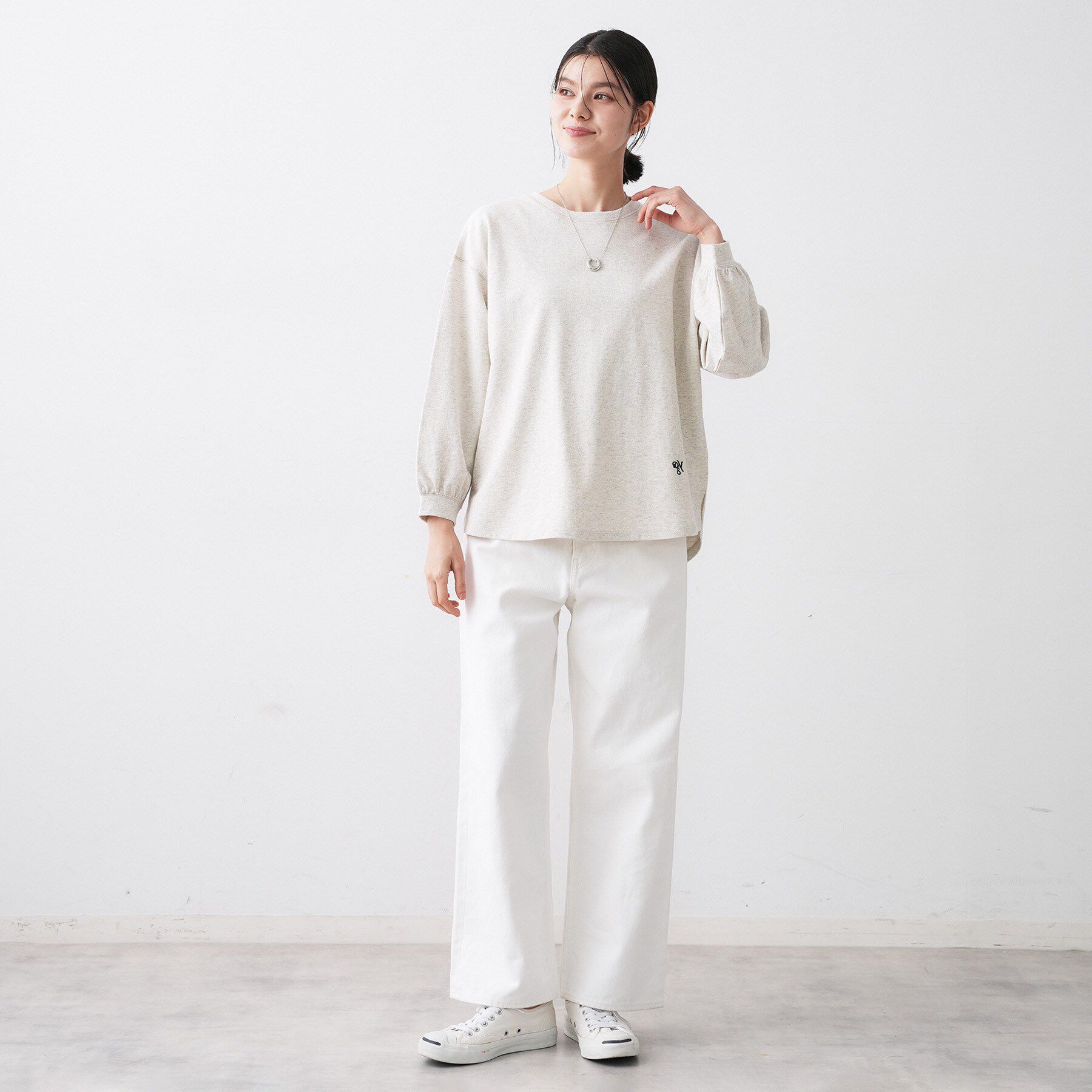 Dessin「【360度可愛い・洗える】バックヘンリーカットソー」|Tシャツ・カットソー|