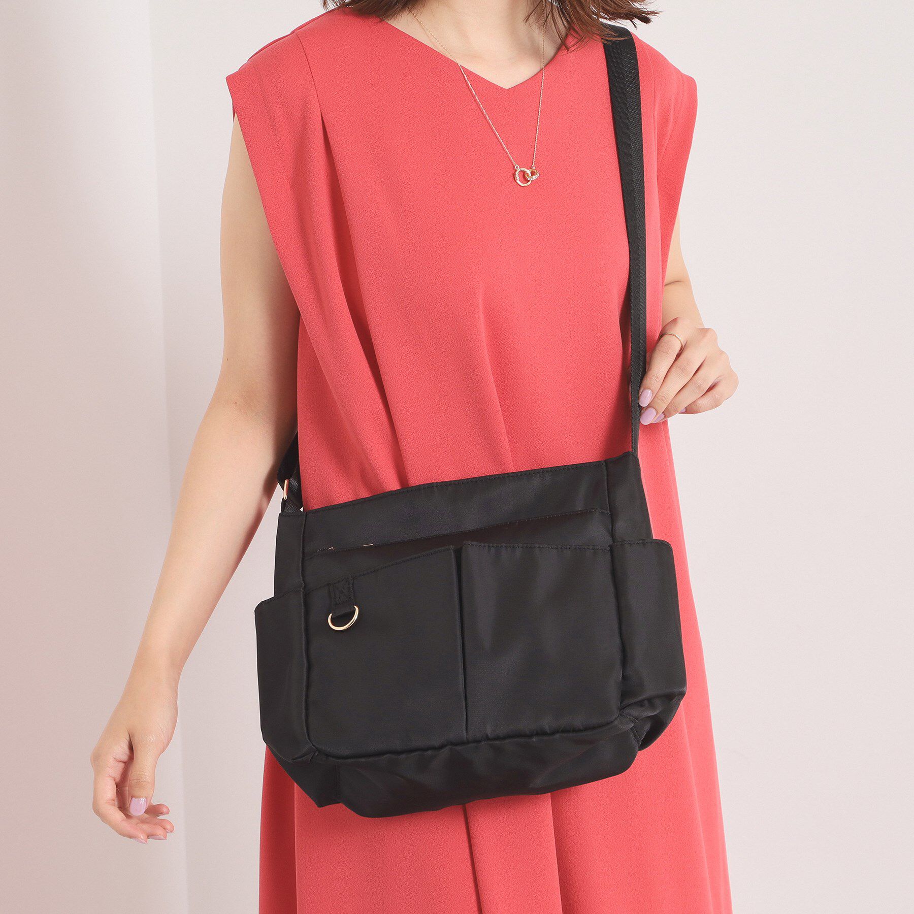 ITS&rsquo;DEMO「【9ポケット】ツイル9Pショルダー」|ショルダー・メッセンジャー|ブラック(019)