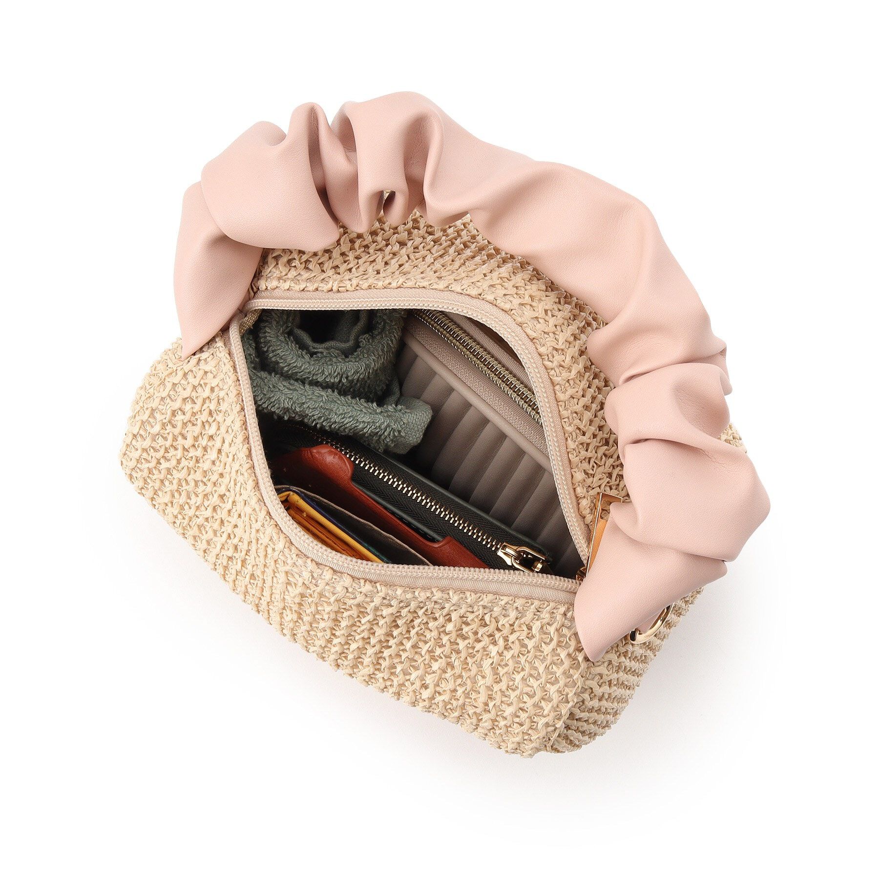 Ober Tashe「スクエア ギャザーハンドル カゴバッグ 2wayショルダーバッグ」|ショルダー・メッセンジャー|