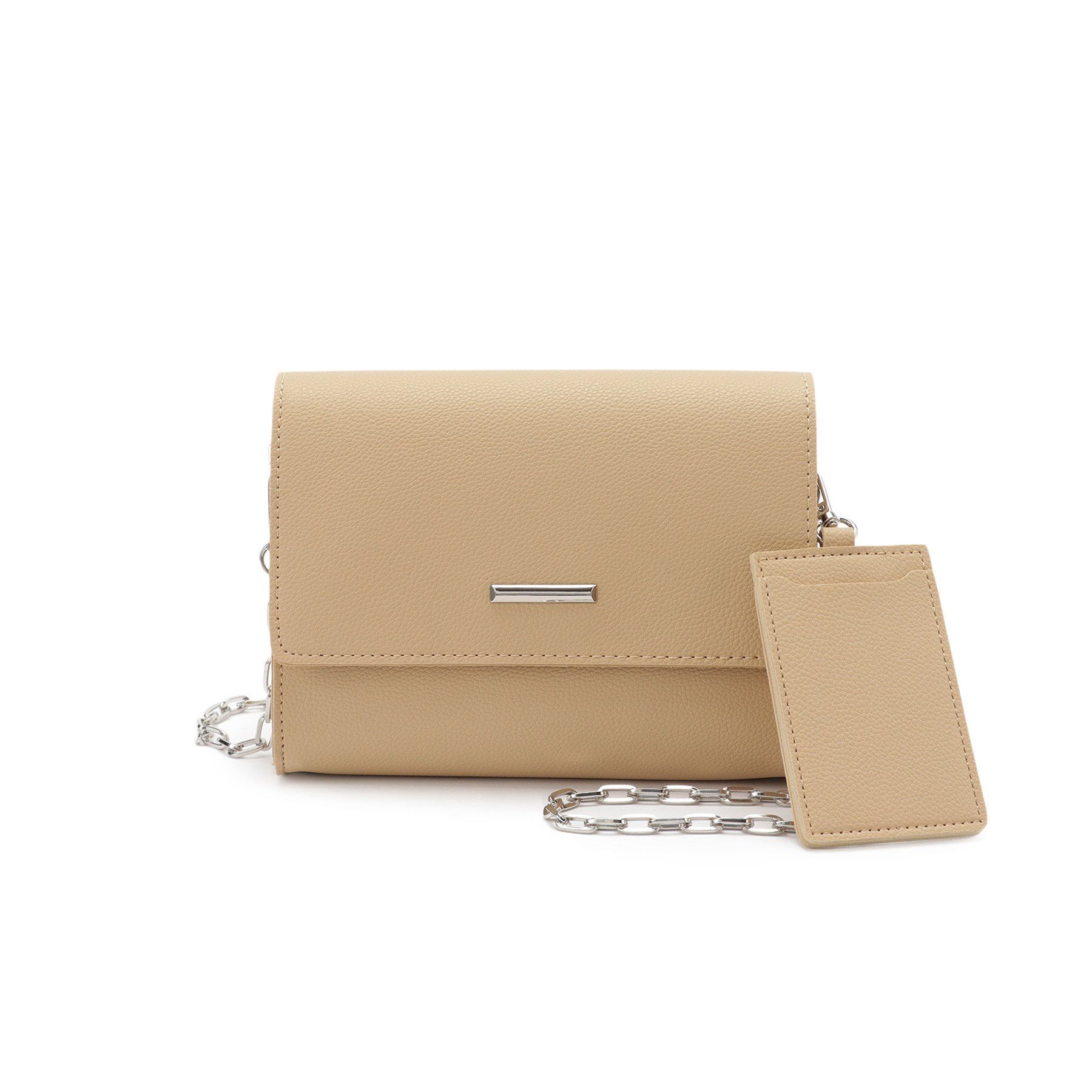 Ober Tashe「カードケース付きチェーンショルダーバッグ」|ショルダー・メッセンジャー|ベージュ(052)