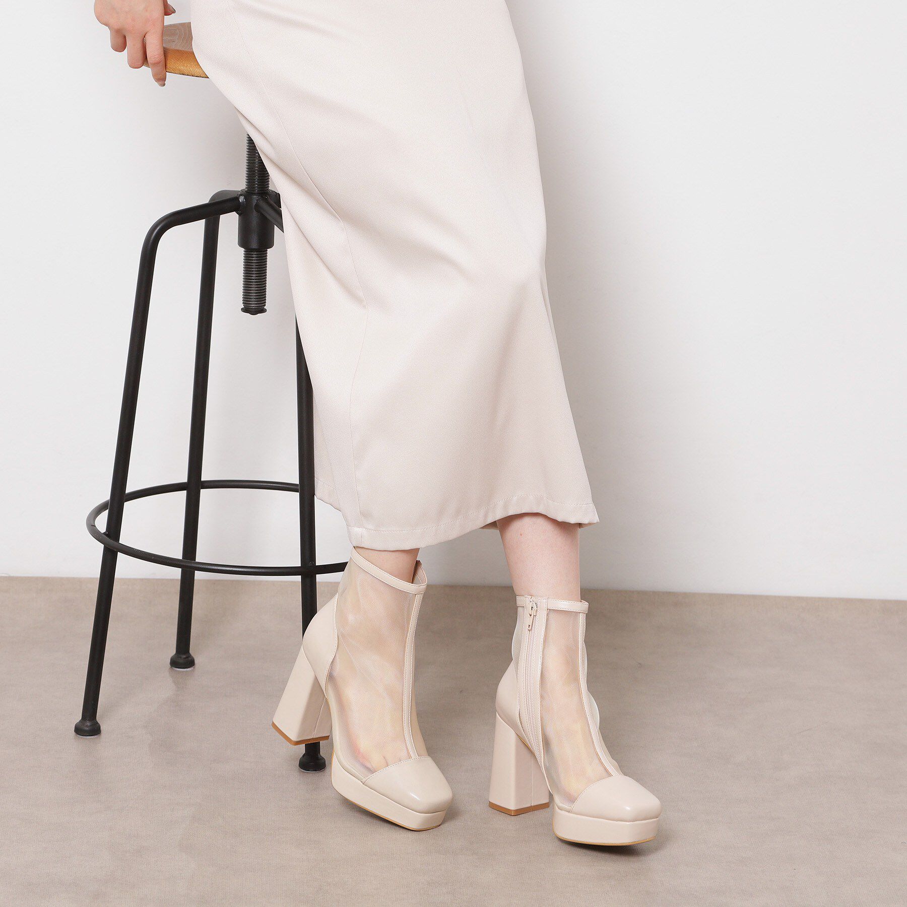 ESPERANZA「チュールスクエアブーツ」|ショートブーツ|