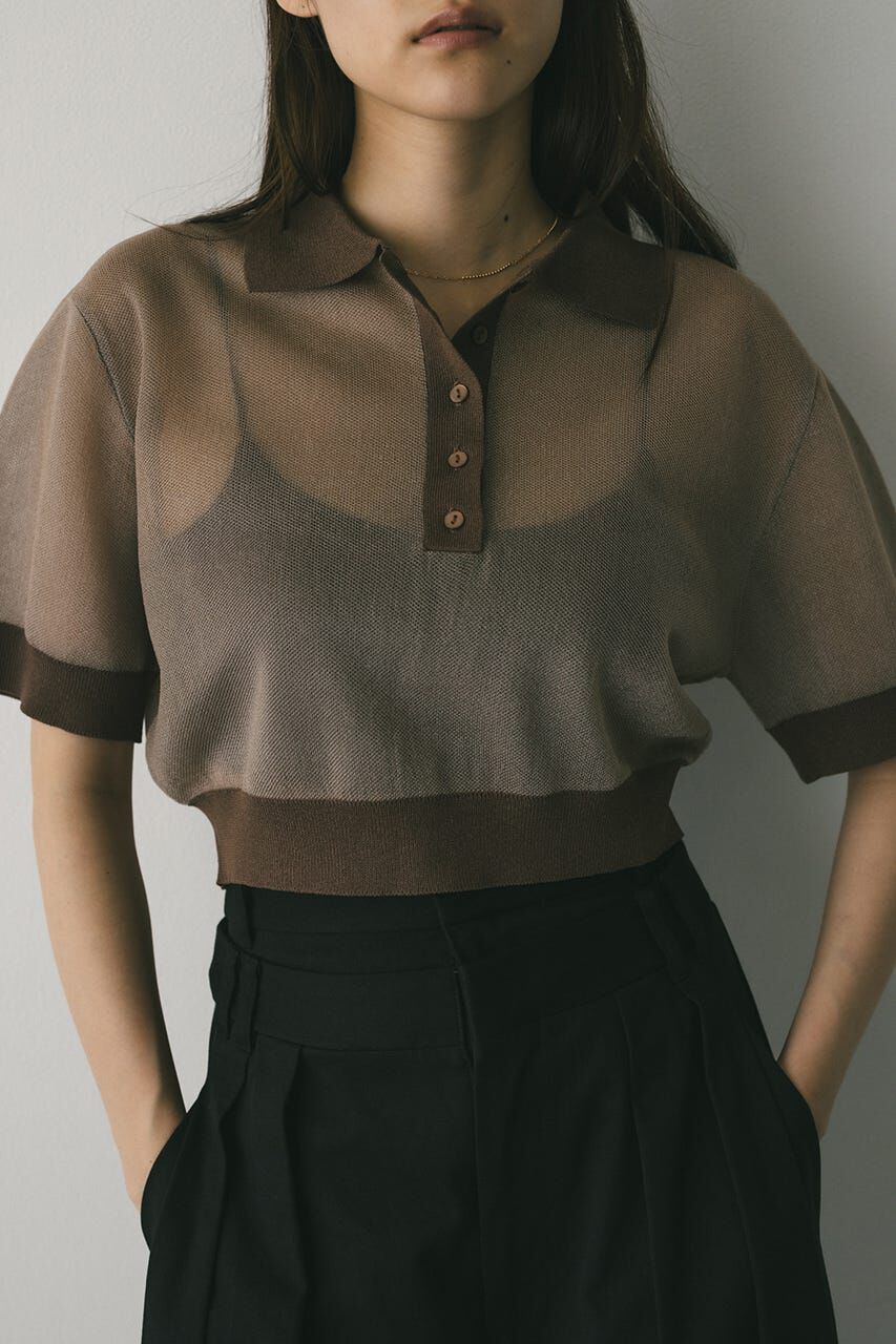 STYLEMIXER「シアーフォルムポロニット」|ニット・セーター|