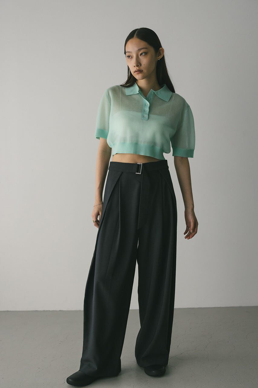 STYLEMIXER「シアーフォルムポロニット」|ニット・セーター|MINT