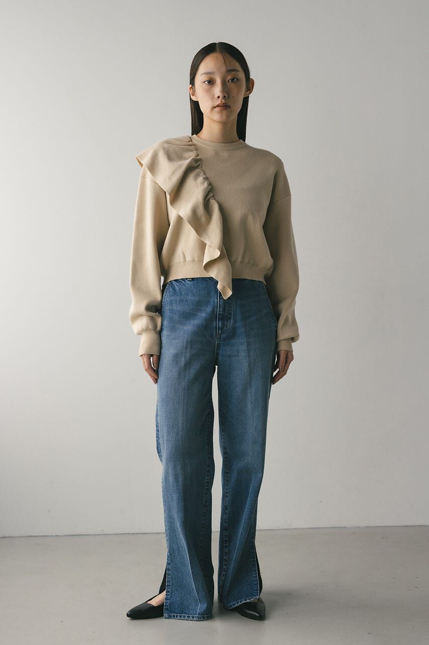 STYLEMIXER「アシンメトリーフリルニット」|ニット・セーター|