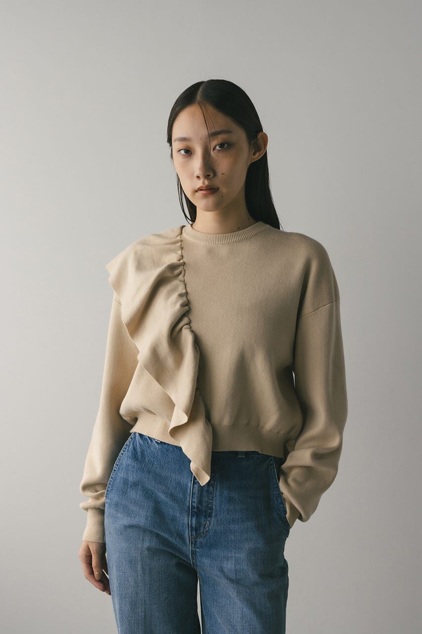 STYLEMIXER「アシンメトリーフリルニット」|ニット・セーター|