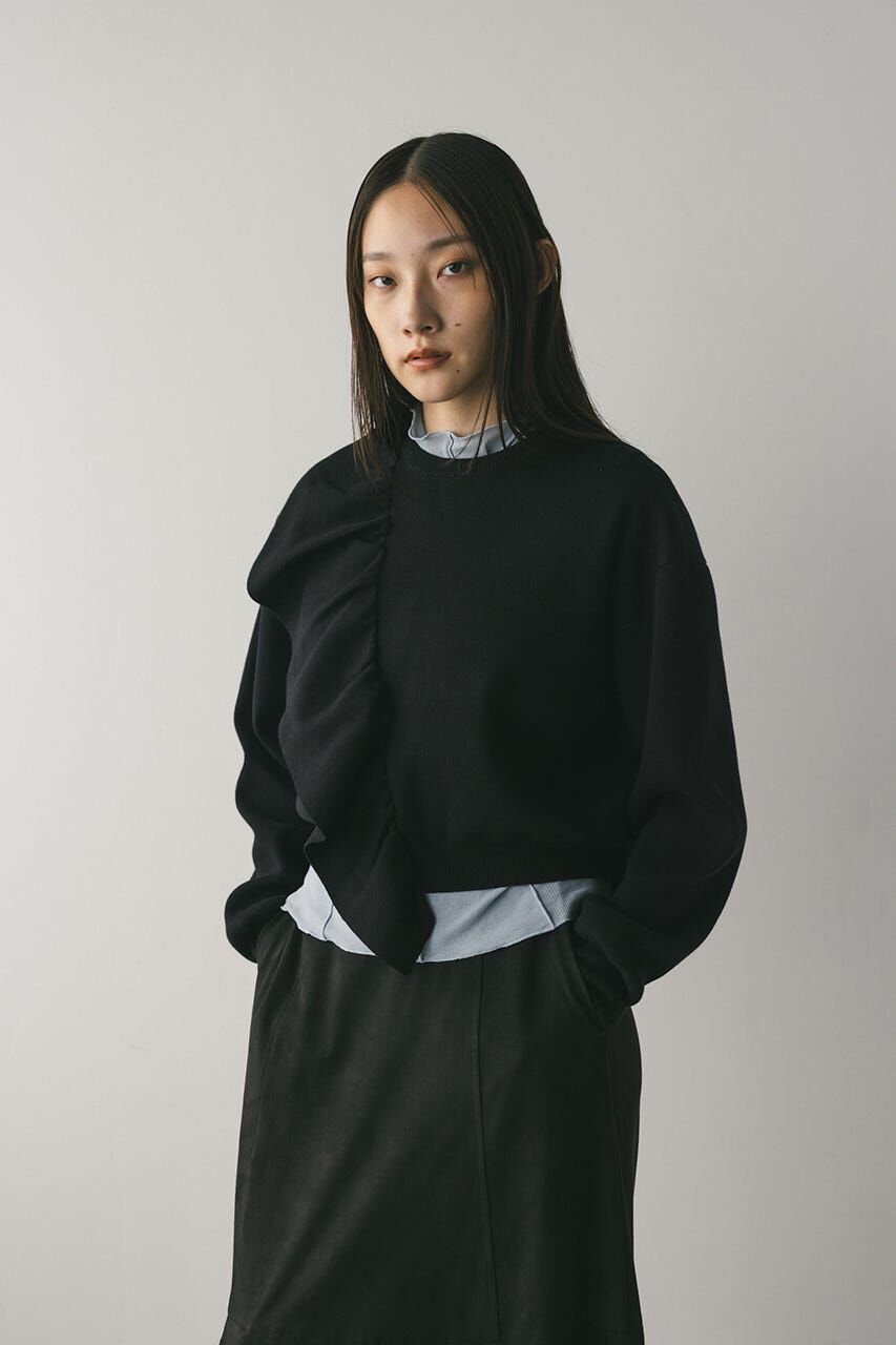 STYLEMIXER「アシンメトリーフリルニット」|ニット・セーター|