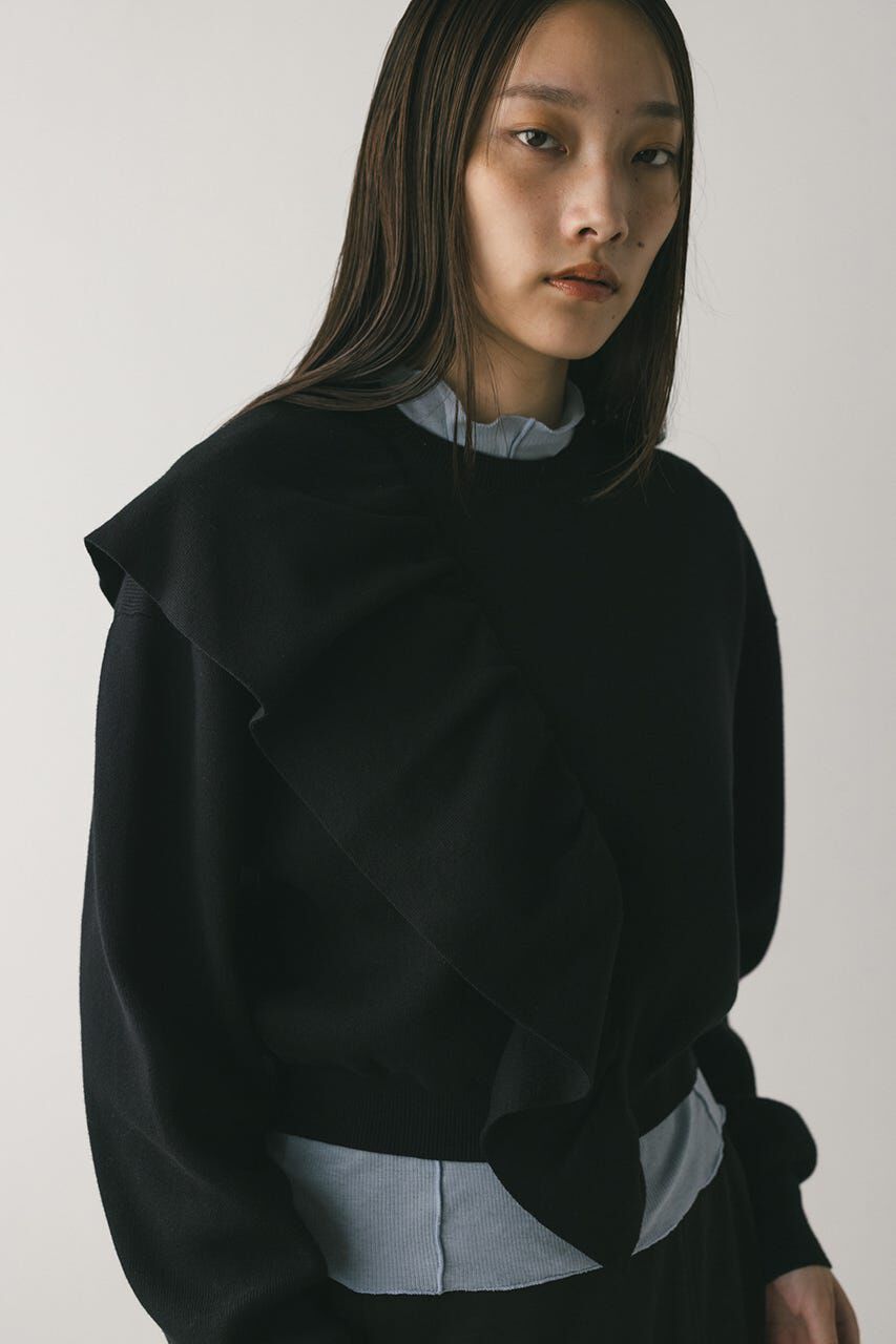 STYLEMIXER「アシンメトリーフリルニット」|ニット・セーター|