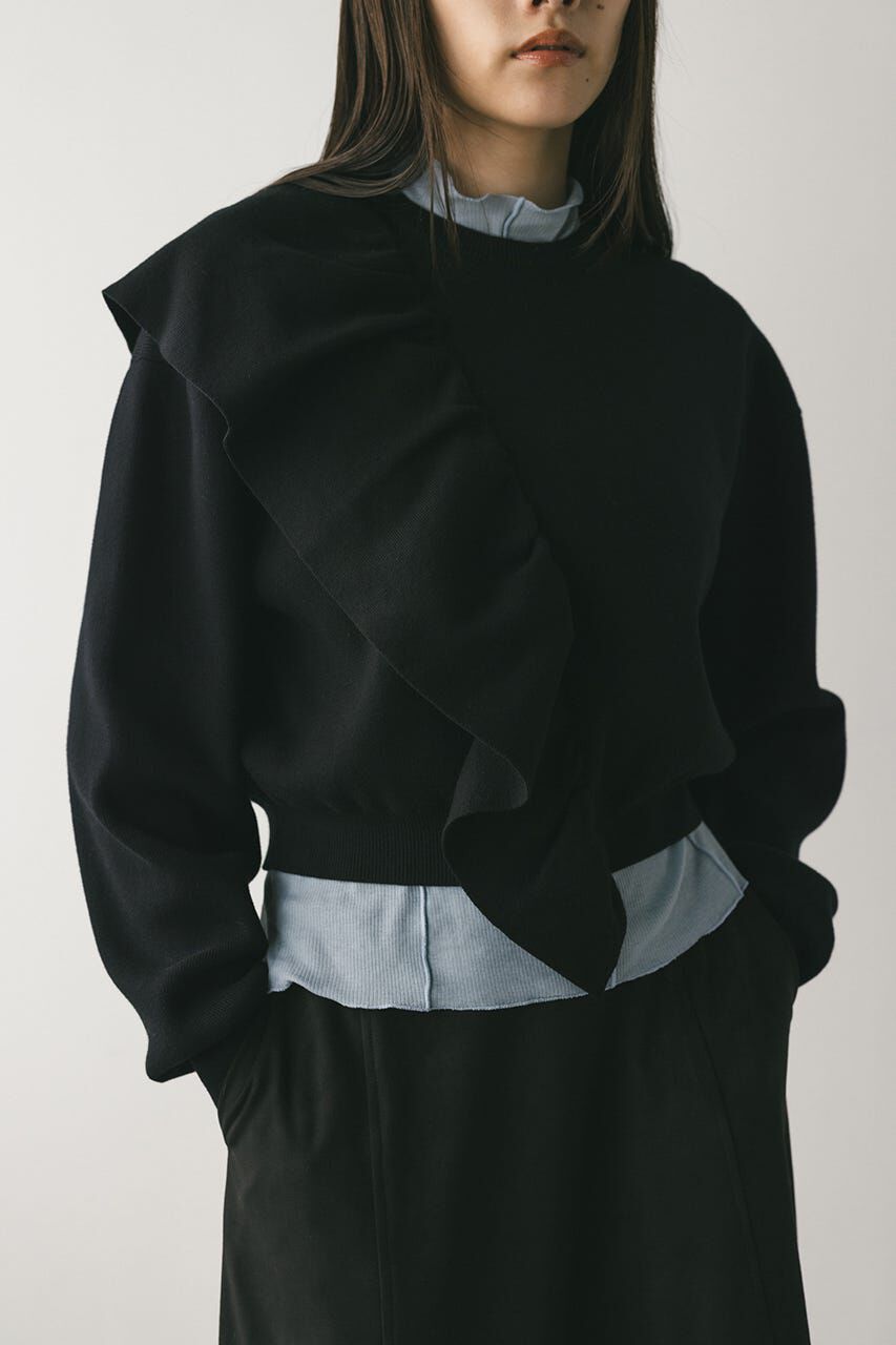 STYLEMIXER「アシンメトリーフリルニット」|ニット・セーター|