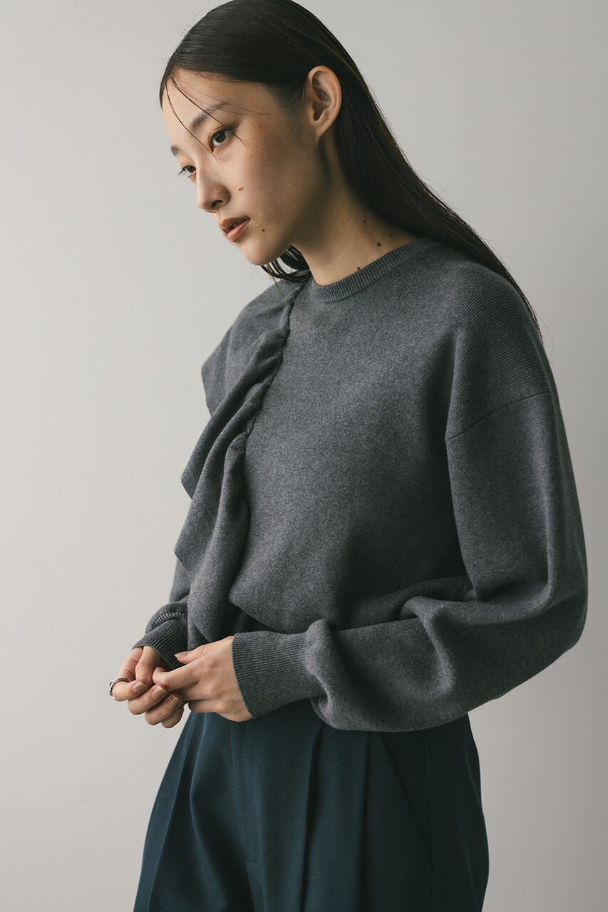 STYLEMIXER「アシンメトリーフリルニット」|ニット・セーター|