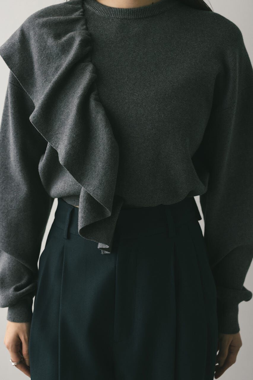 STYLEMIXER「アシンメトリーフリルニット」|ニット・セーター|
