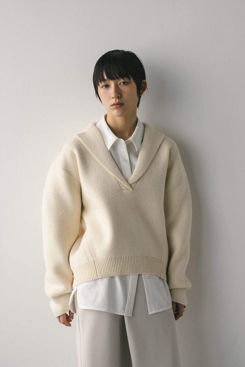 STYLEMIXER「テーラーカラーニットトップ」|ニット・セーター|