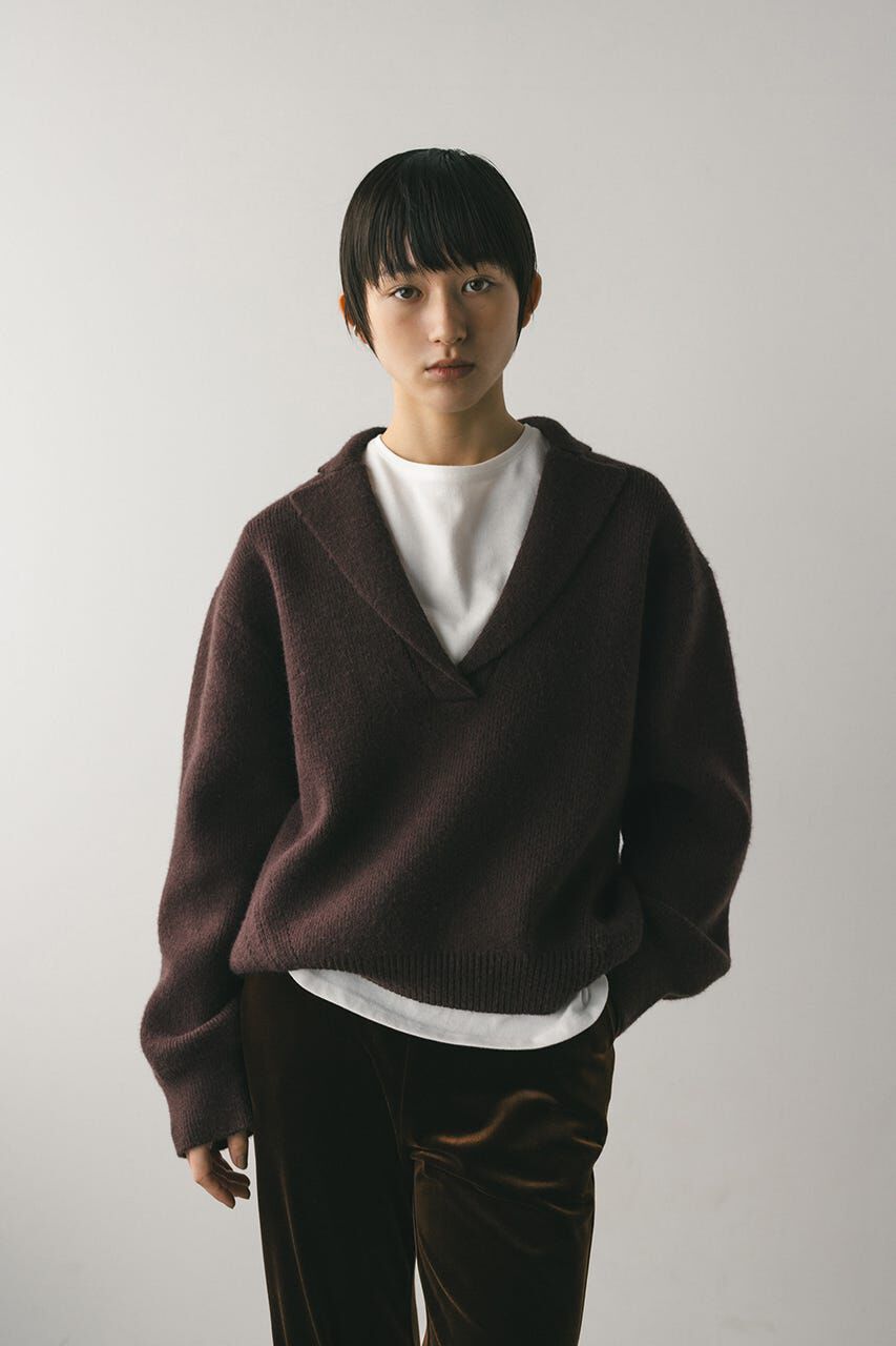 STYLEMIXER「テーラーカラーニットトップ」|ニット・セーター|