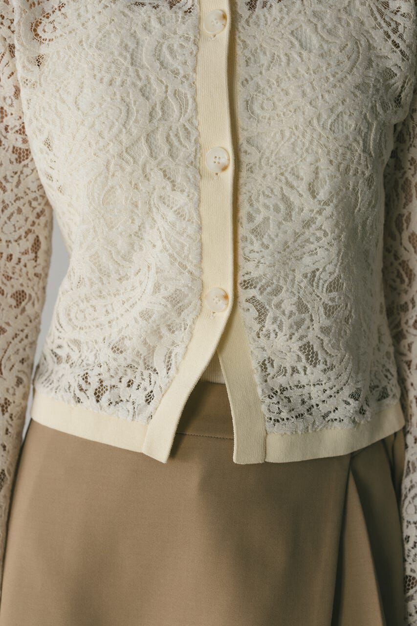 STYLEMIXER「ニュアンスレースニットカーデ」|ニット・セーター|