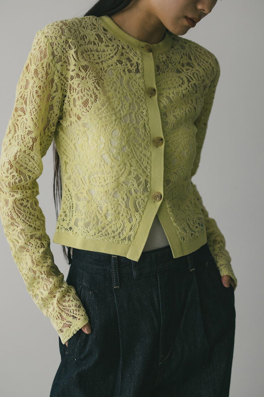 STYLEMIXER「ニュアンスレースニットカーデ」|ニット・セーター|