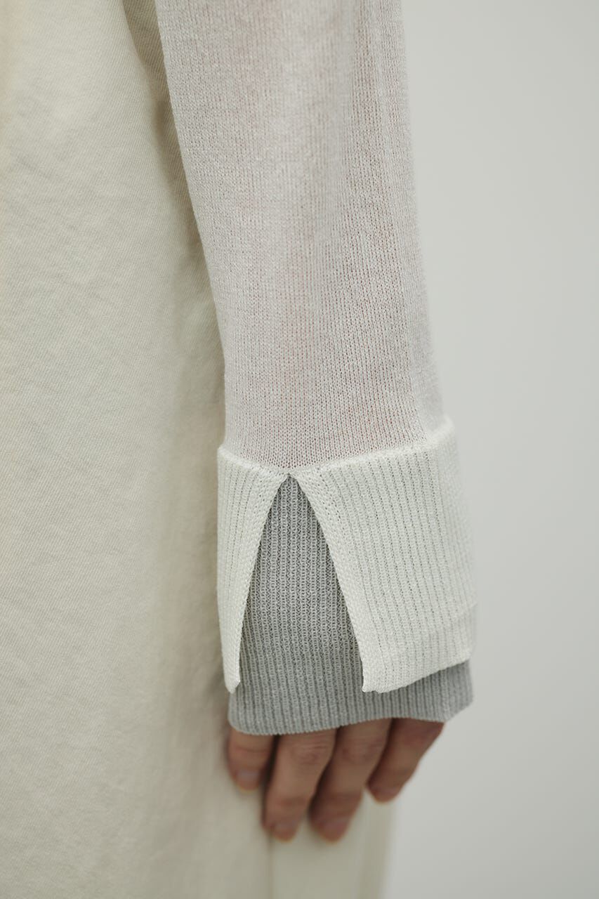 STYLEMIXER「バイカラーニットカーデ」|ニット・セーター|