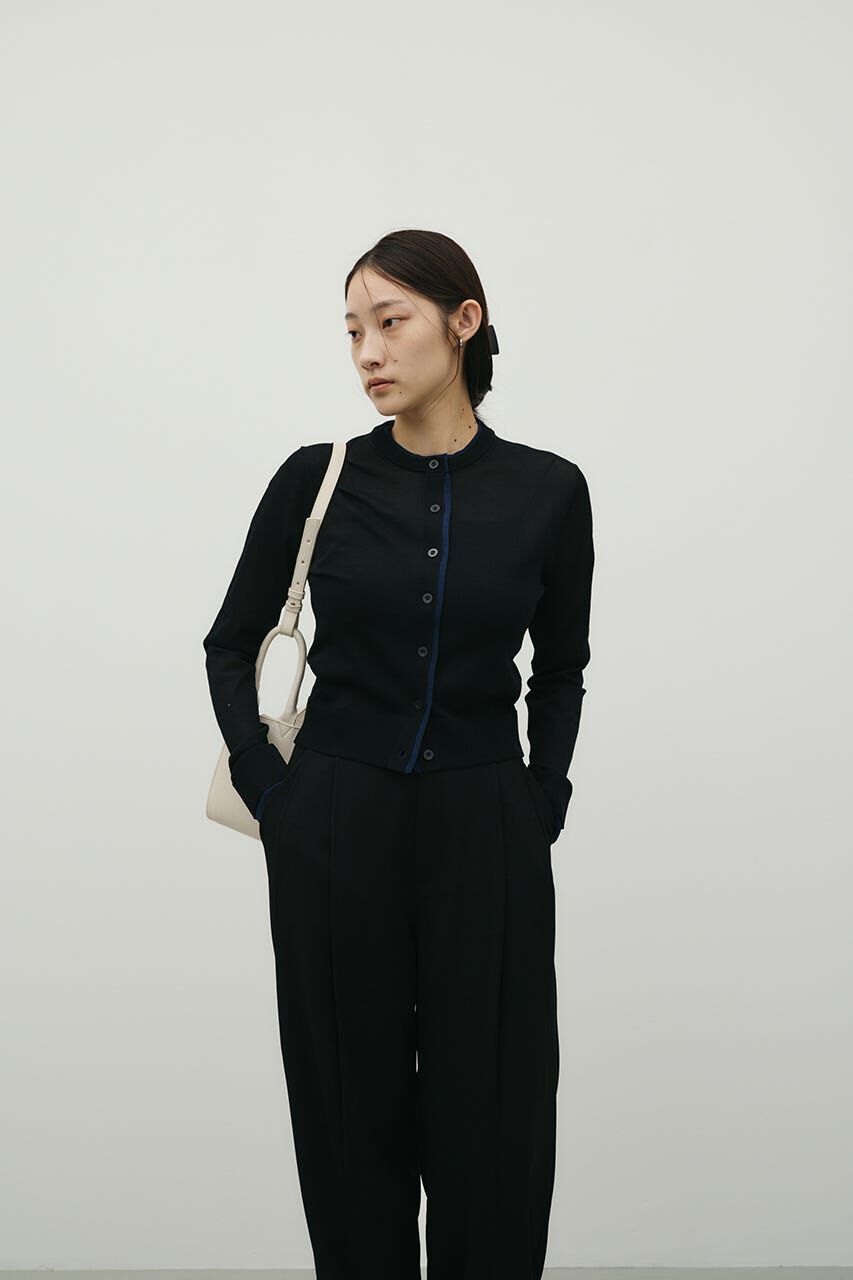 STYLEMIXER「バイカラーニットカーデ」|ニット・セーター|BLK