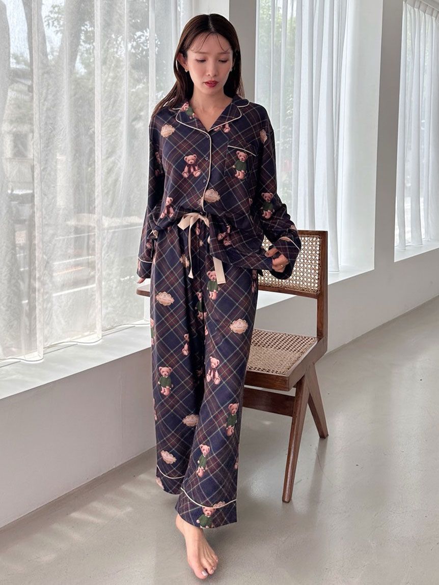 SNIDEL HOME「Bearロングパンツ」|ルームウェア|