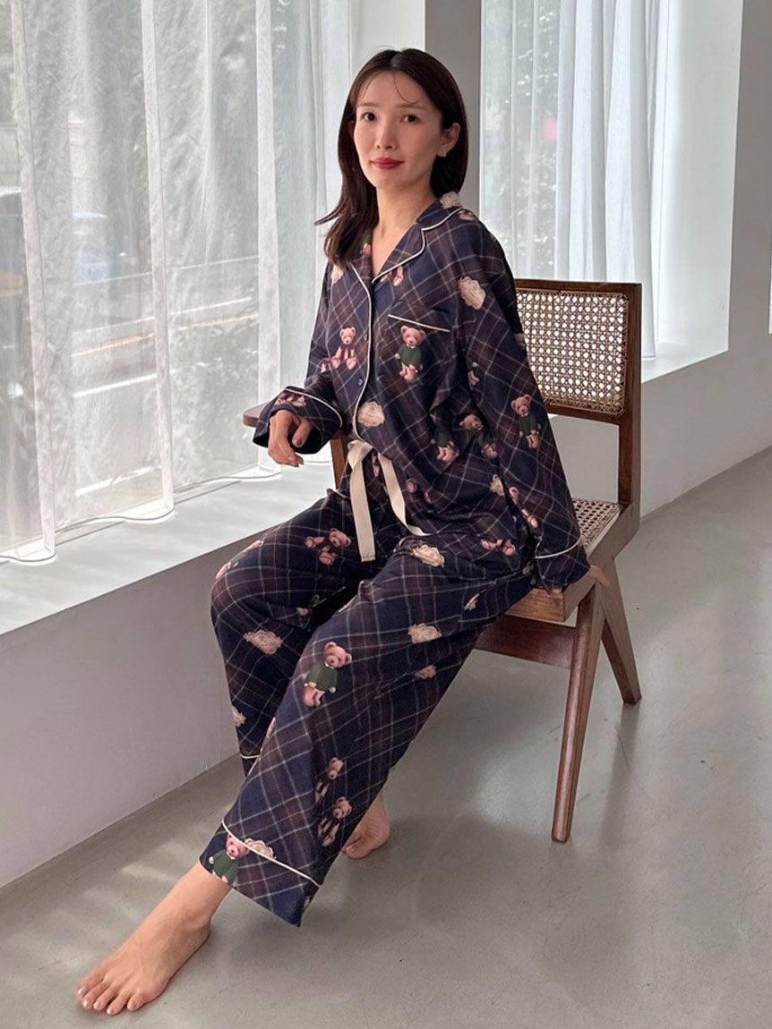 SNIDEL HOME「Bearロングパンツ」|ルームウェア|