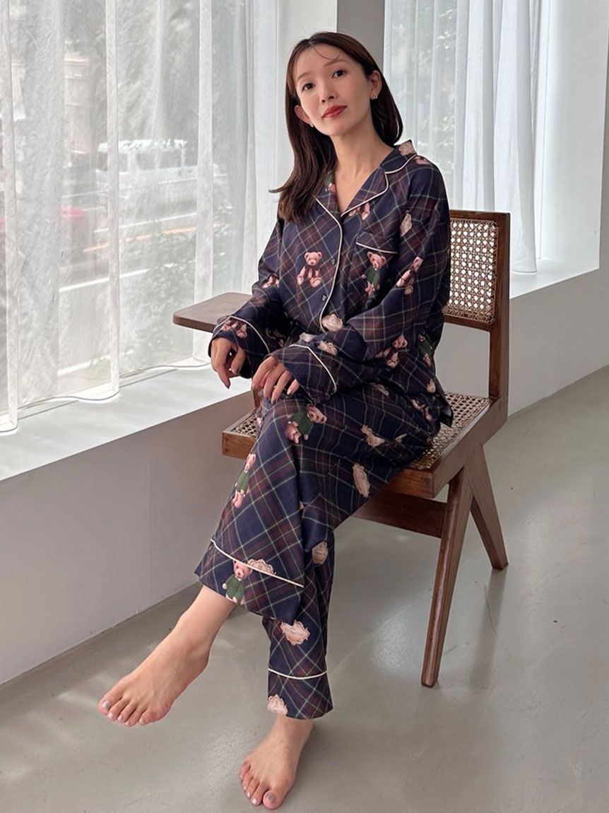 SNIDEL HOME「Bearロングパンツ」|ルームウェア|