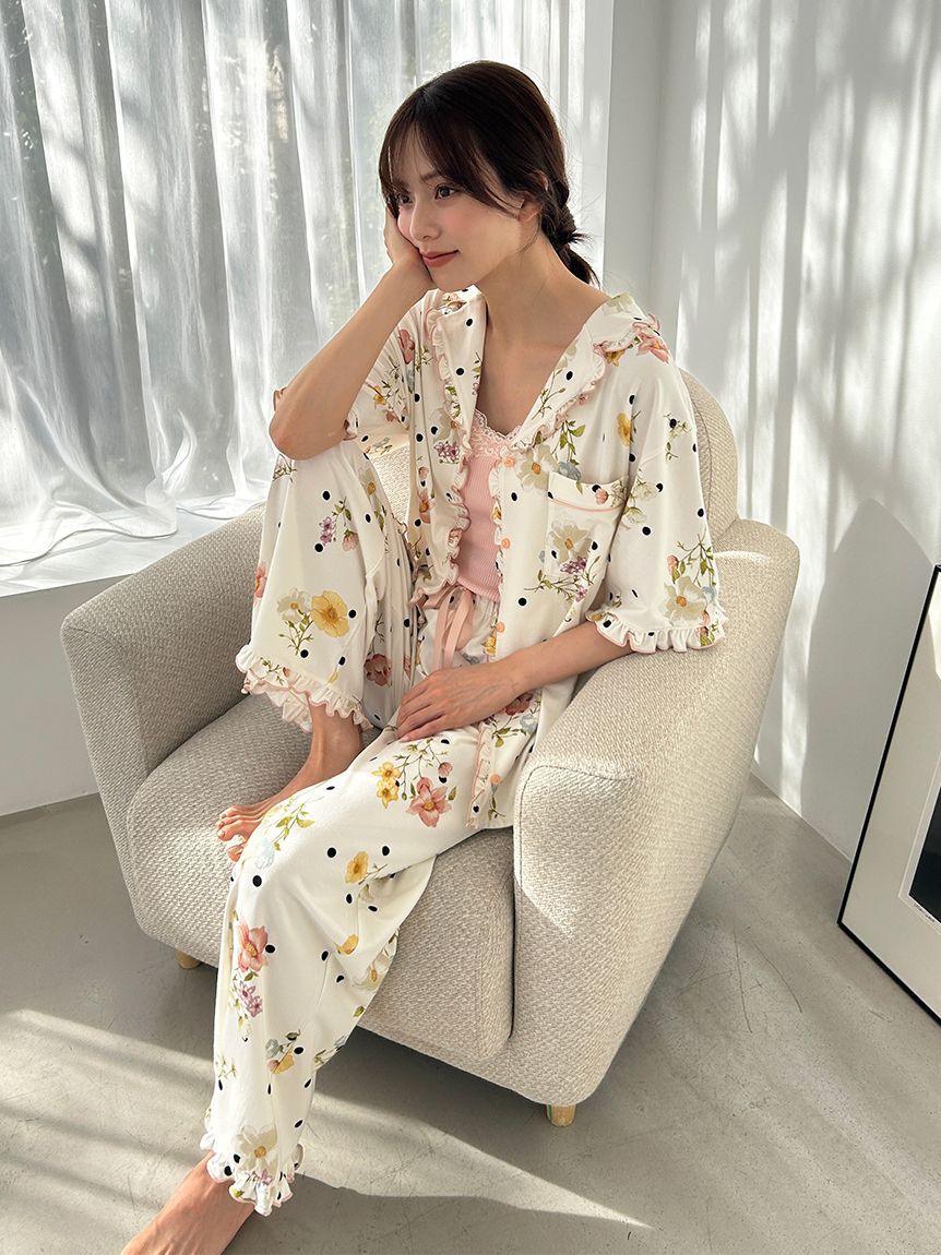 SNIDEL HOME「【Moilis】開襟シャツ」|ルームウェア|