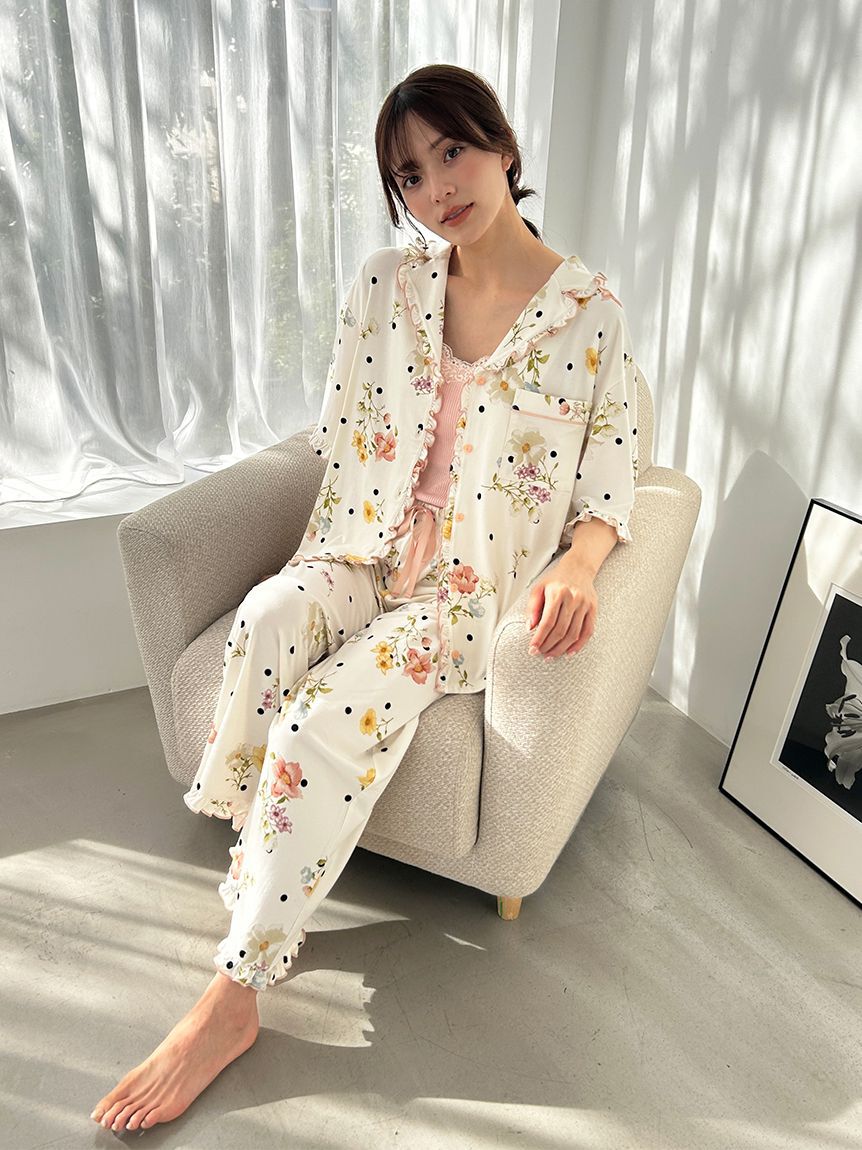 SNIDEL HOME「【Moilis】開襟シャツ」|ルームウェア|