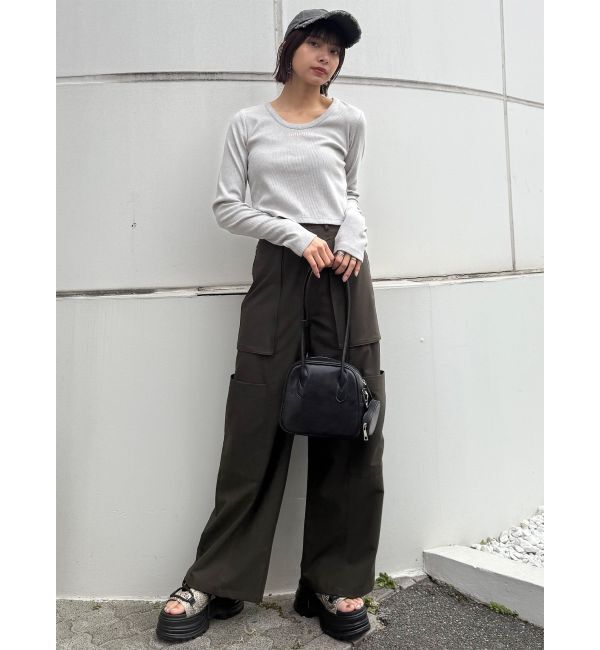 MURUA「ロングショルダースクエアボストンバッグ」|ショルダー・メッセンジャー|