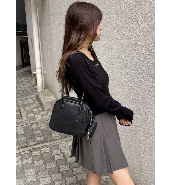 MURUA「ロングショルダースクエアボストンバッグ」|ショルダー・メッセンジャー|