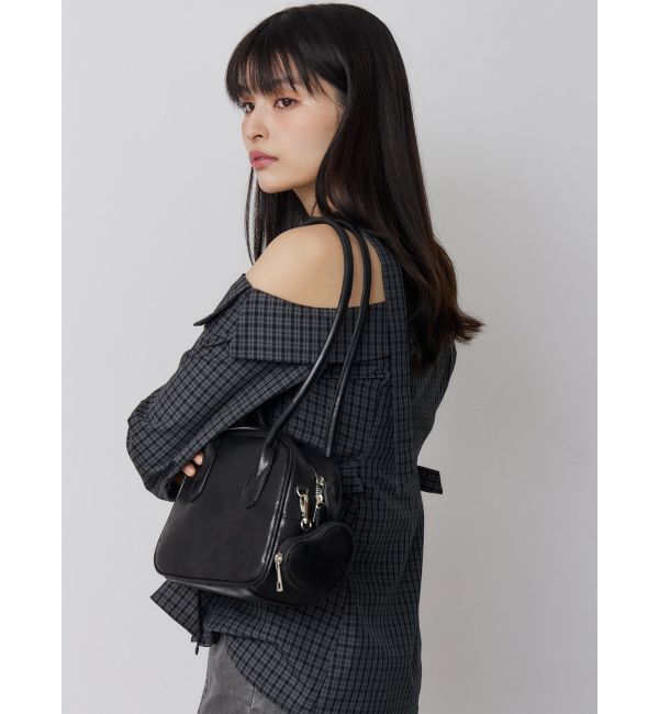 MURUA「ロングショルダースクエアボストンバッグ」|ショルダー・メッセンジャー|